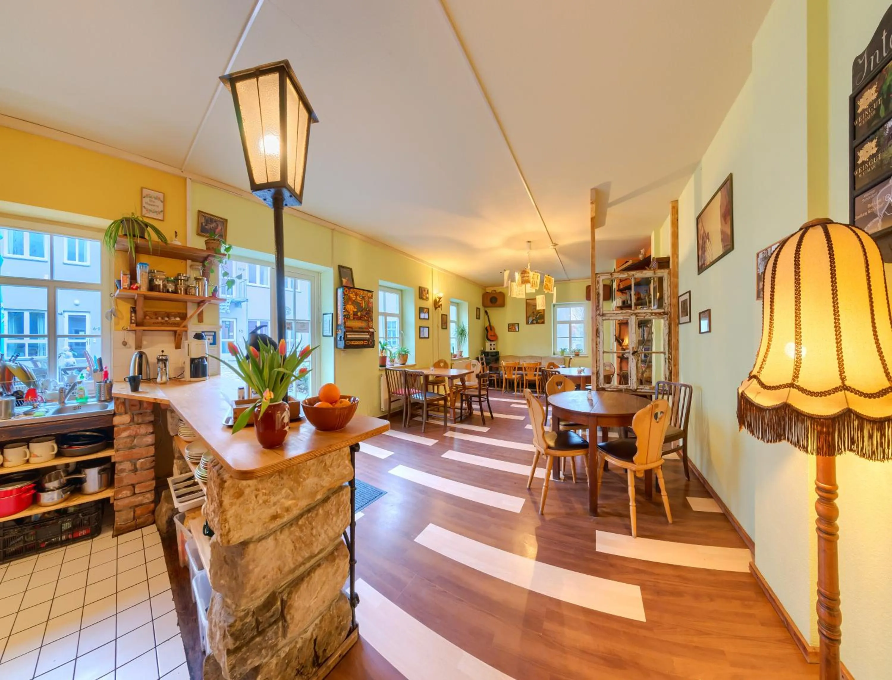 Lobby or reception in Labyrinth Hostel Weimar