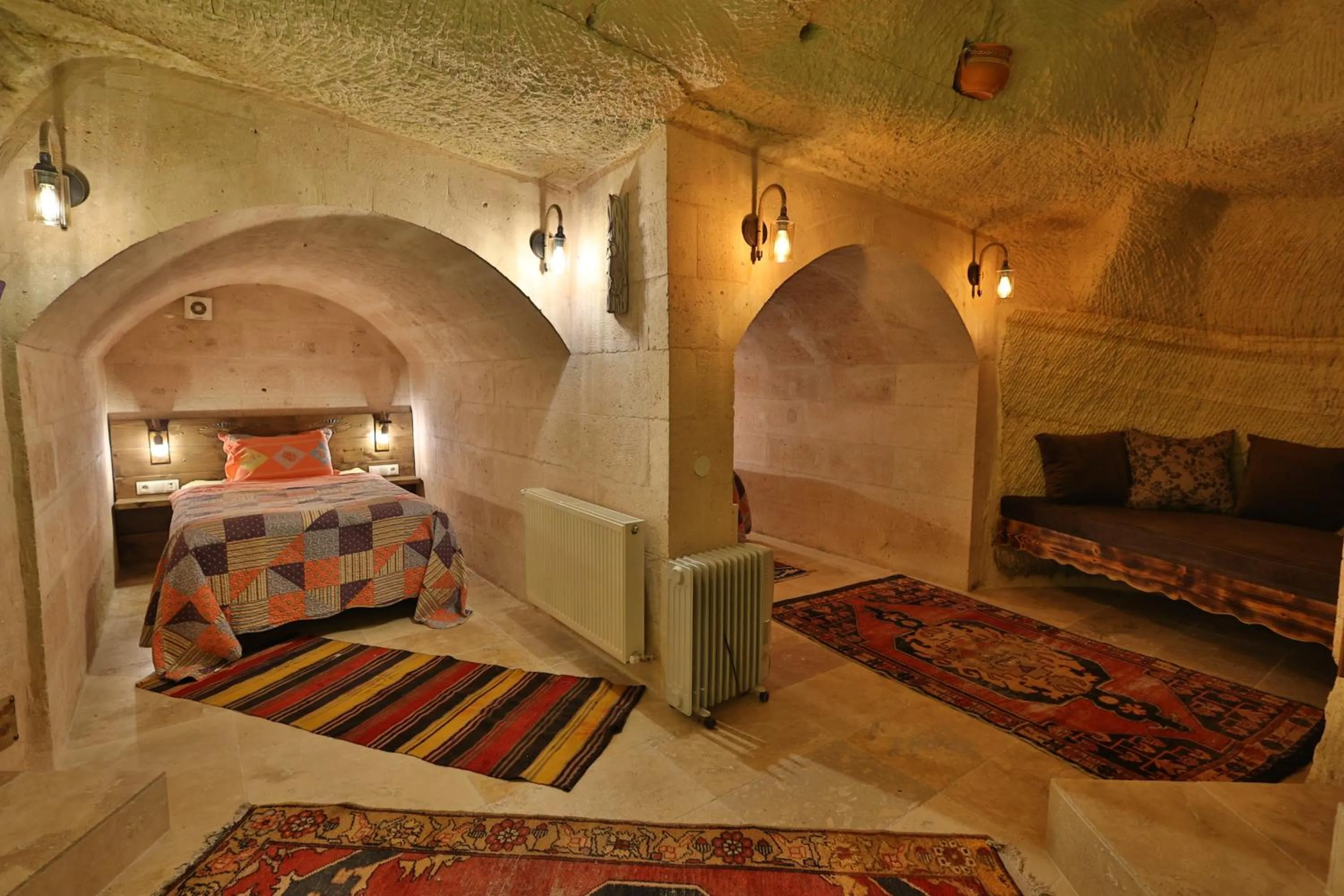 Photo of the whole room, Bed in Demisos Caves Hotel