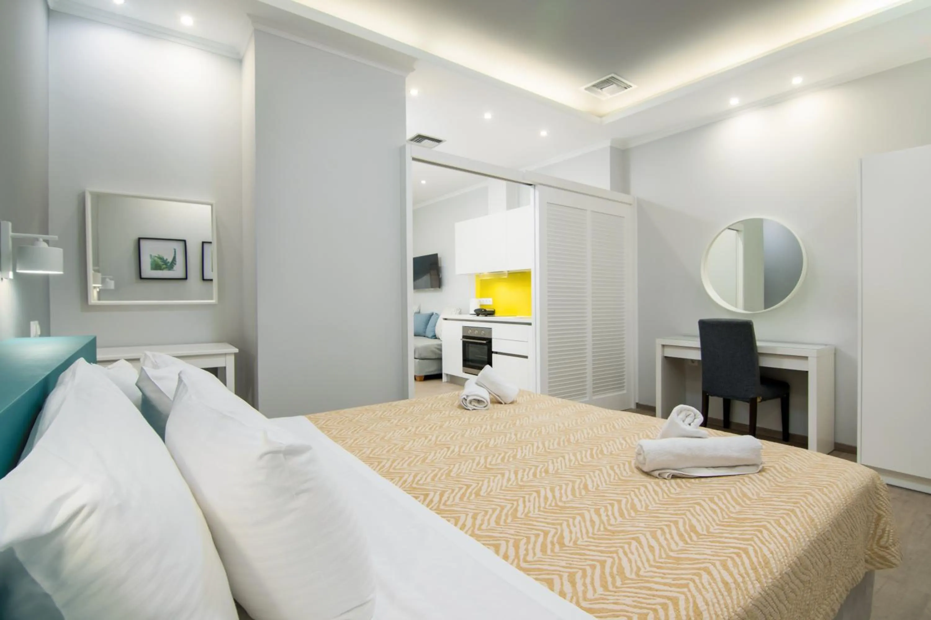 Bedroom, Bed in Helion Apartments