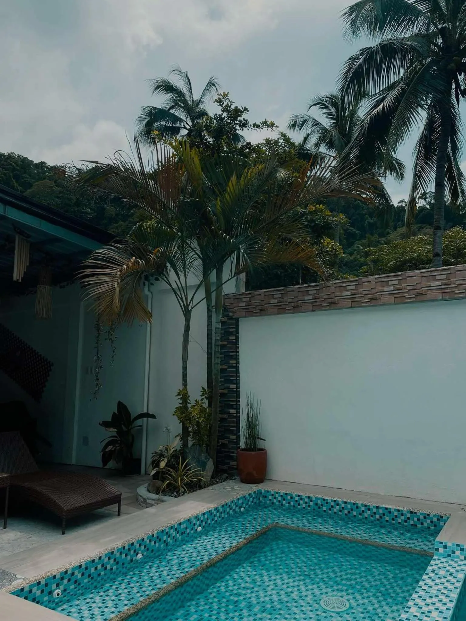 Swimming pool in St. John Island View Pensionne