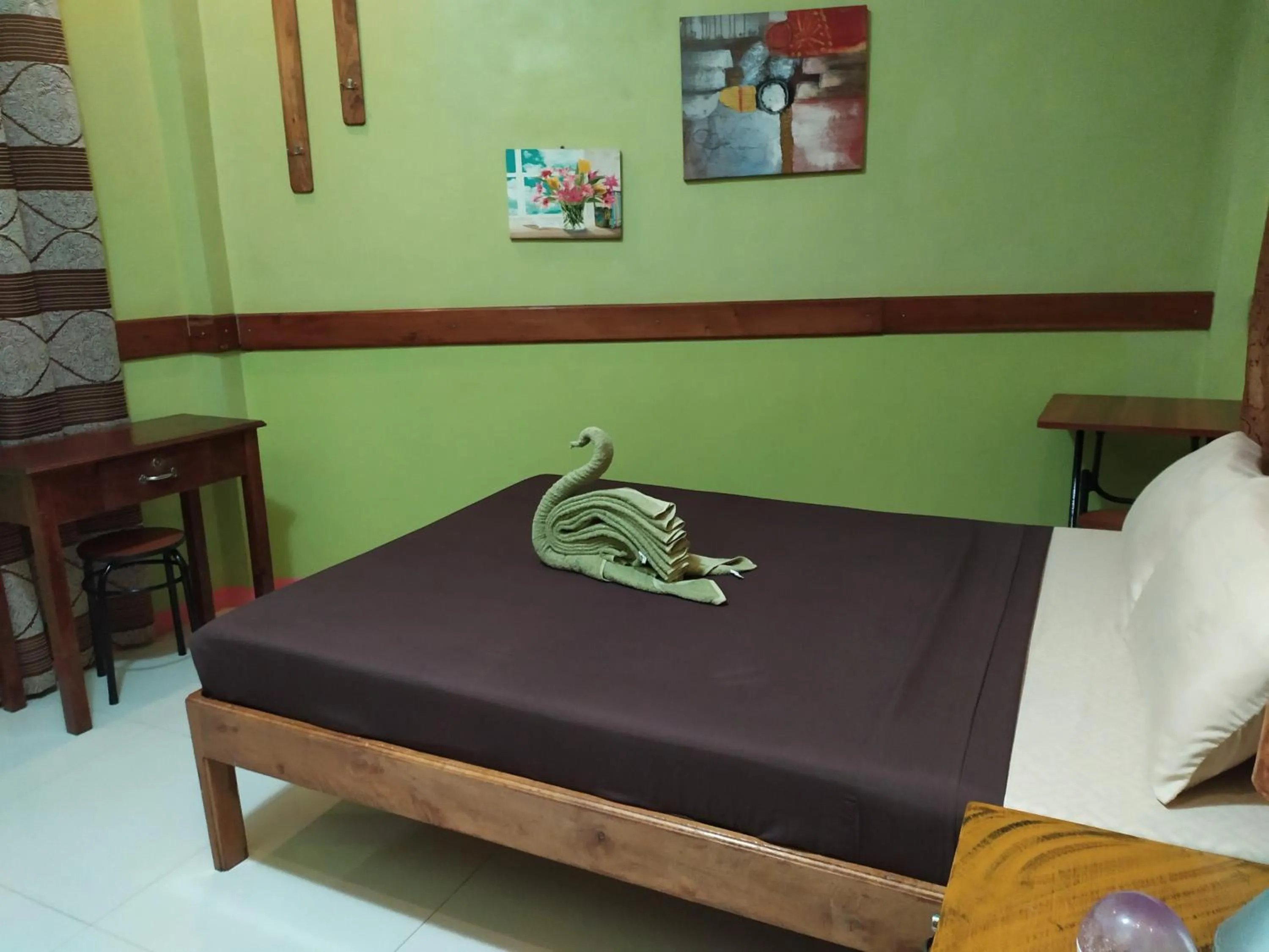 Bed in St. John Island View Pensionne