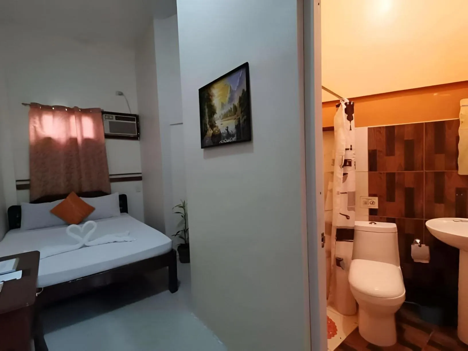 Toilet, Bed in St. John Island View Pensionne