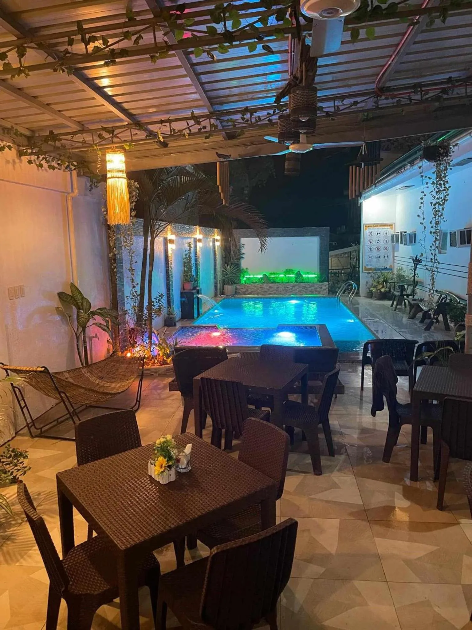 Pool view in St. John Island View Pensionne