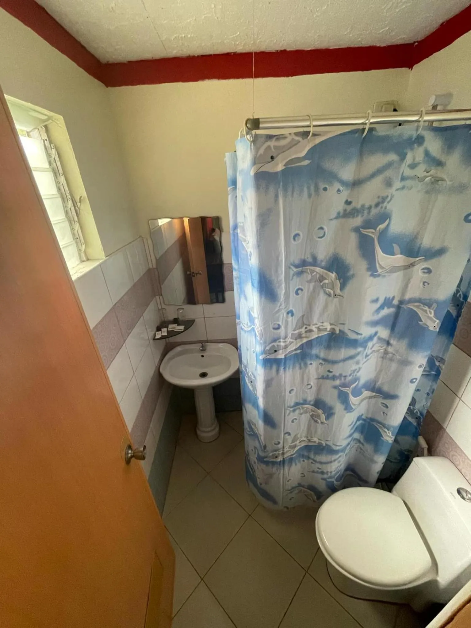 Toilet in St. John Island View Pensionne