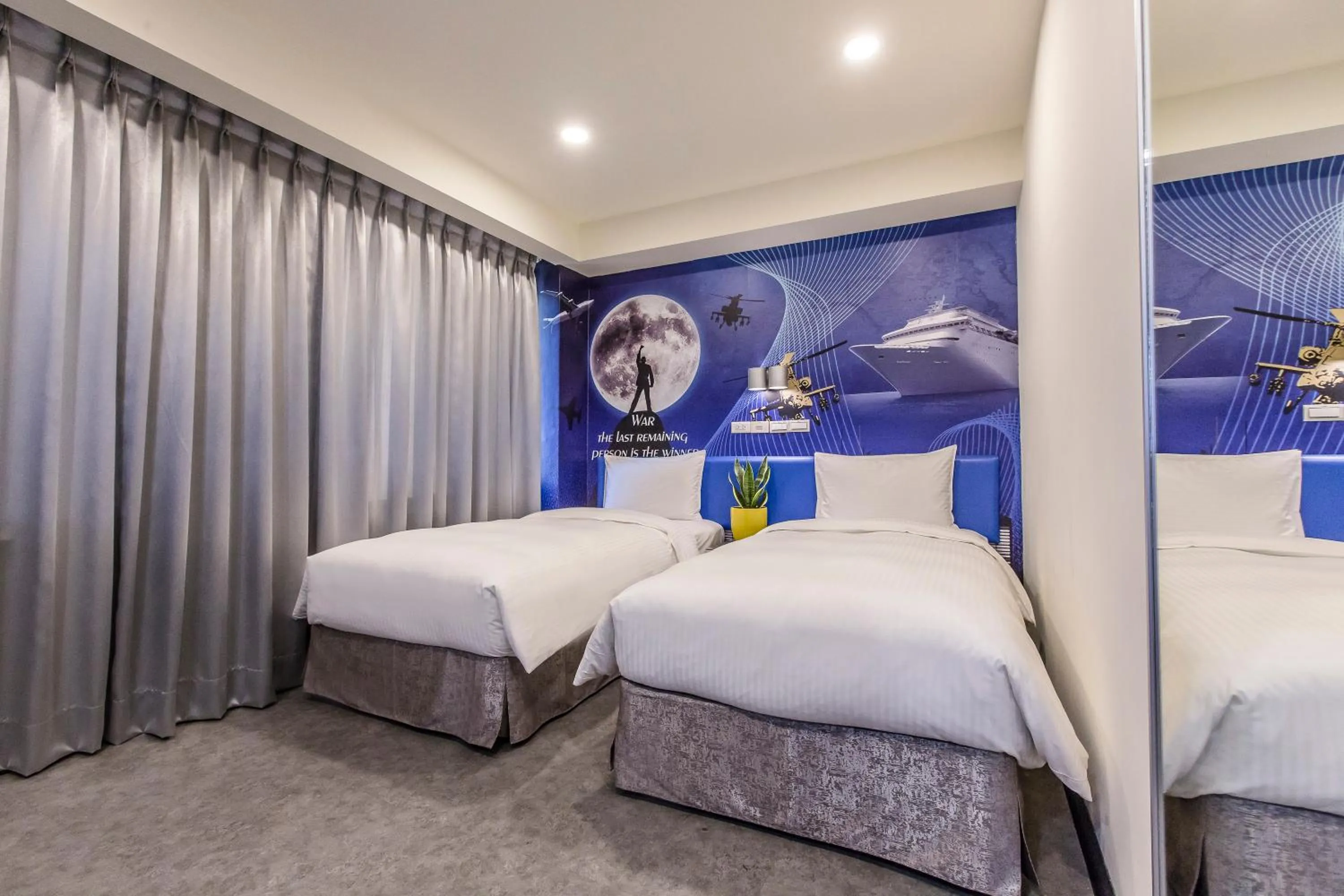 Bed in The Cloud Hotel Zhongli Branch