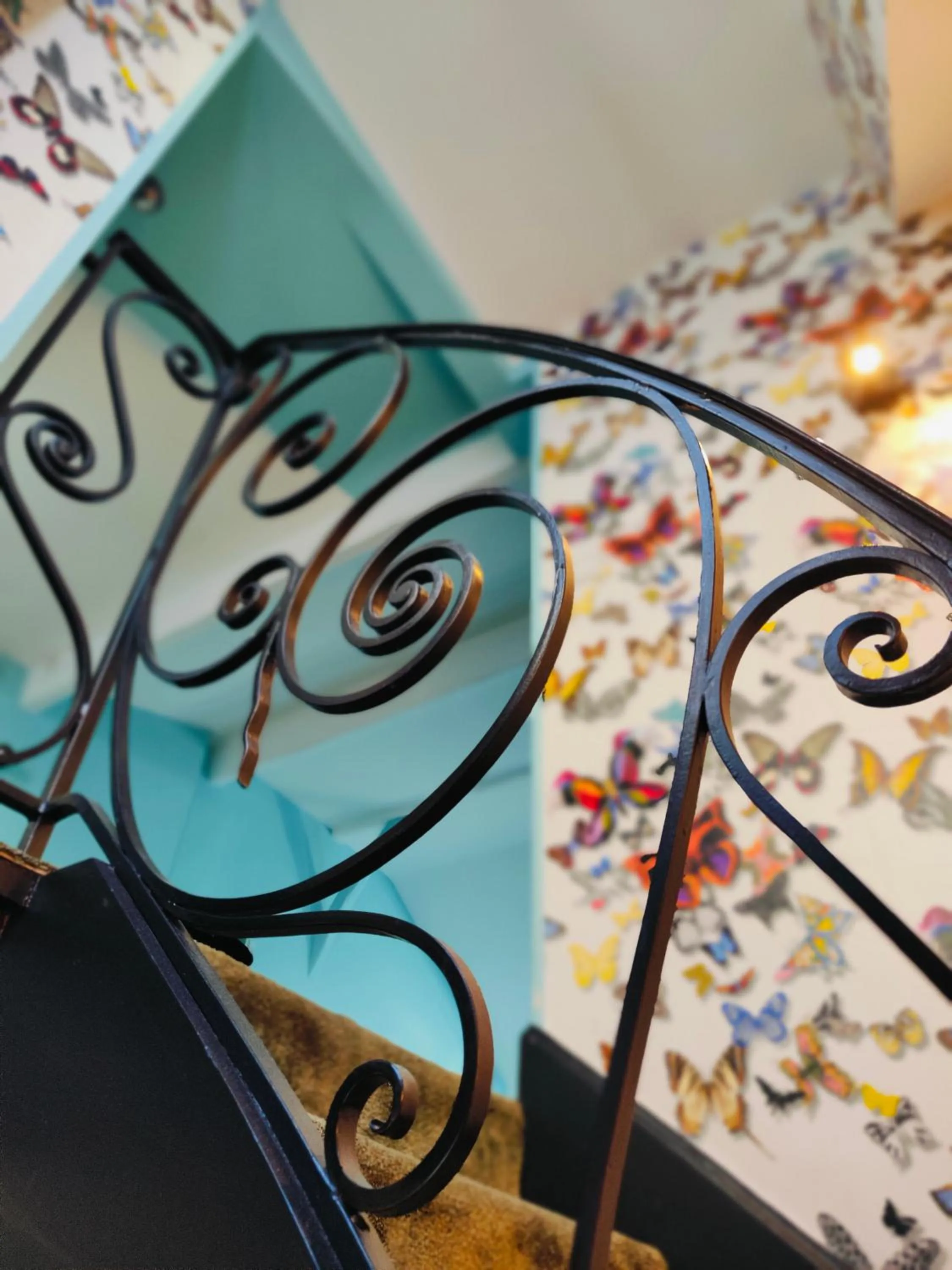 Decorative detail, Bed in Hôtel Noir