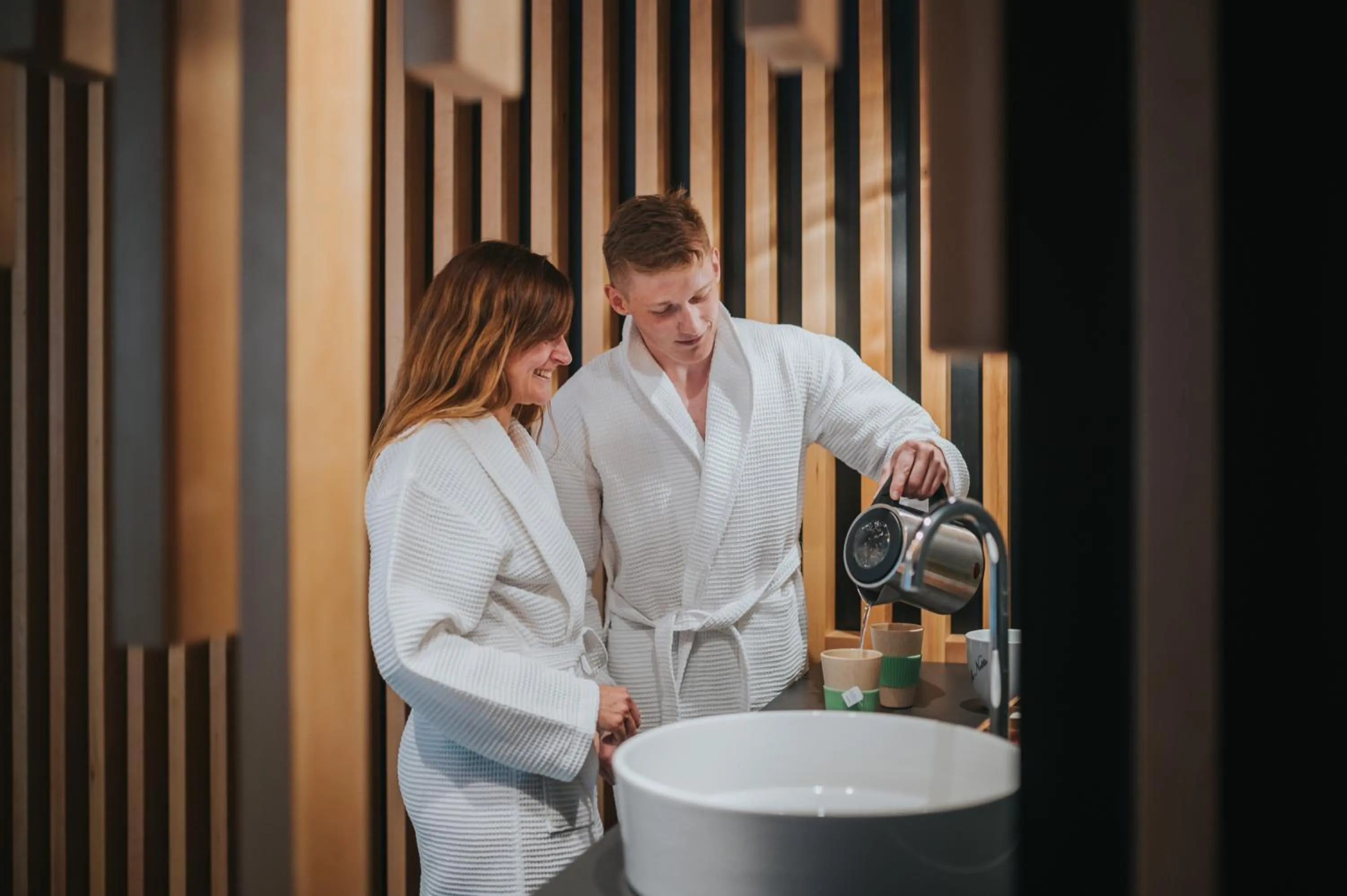 Sauna in Logis Hôtel de la Tour