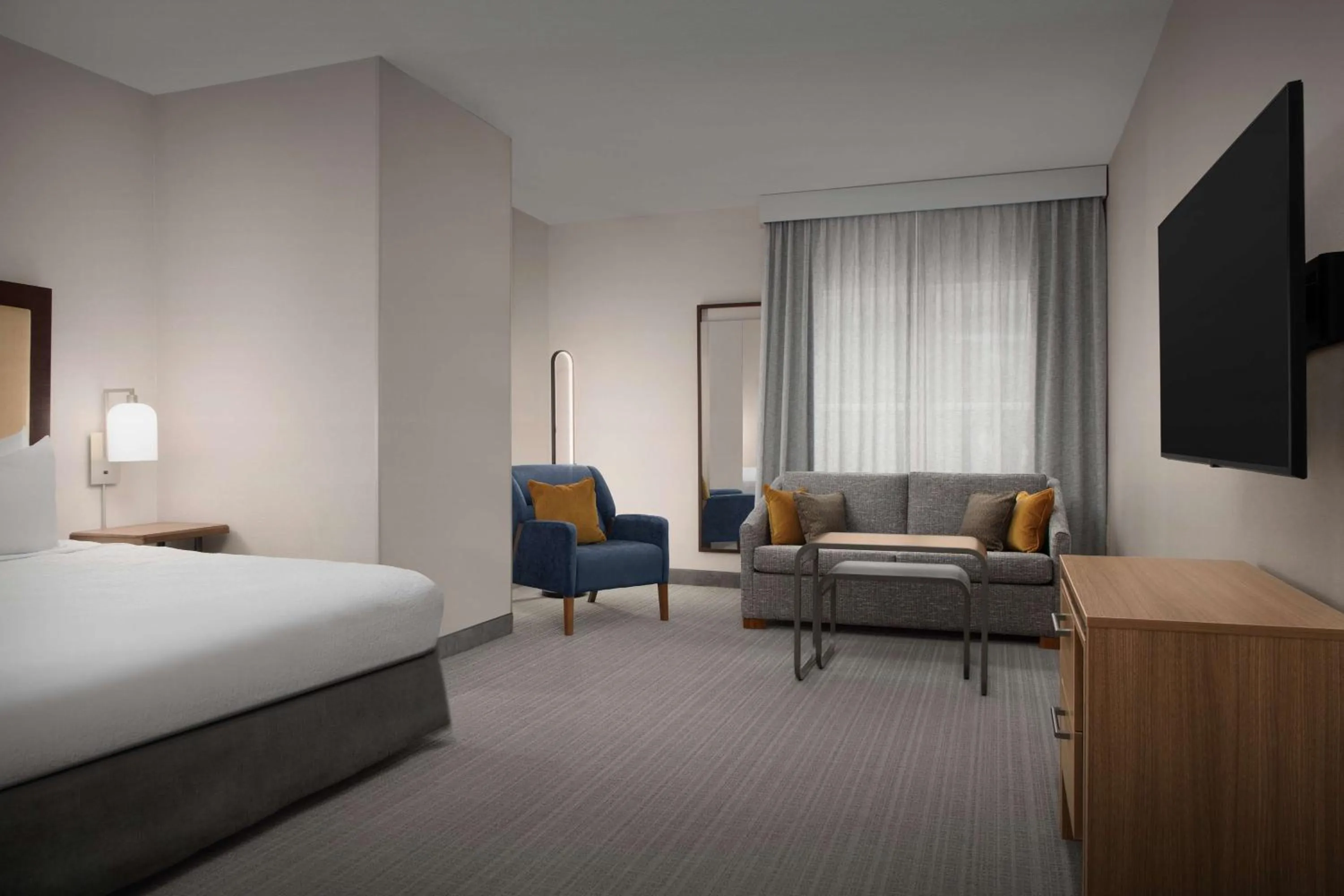 Bed in Homewood Suites by Hilton Alexandria