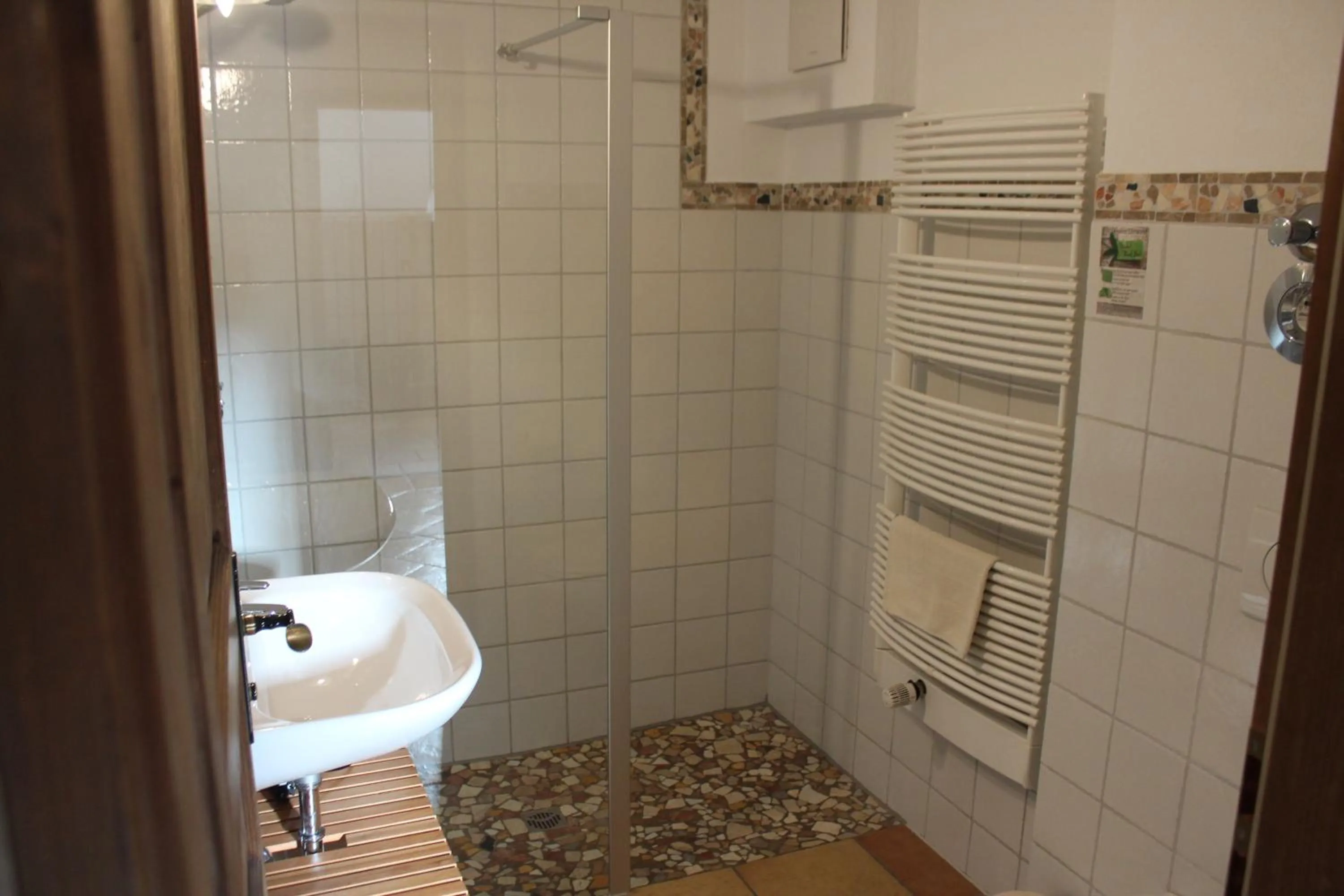 Shower in Pension Vanii, Apartments