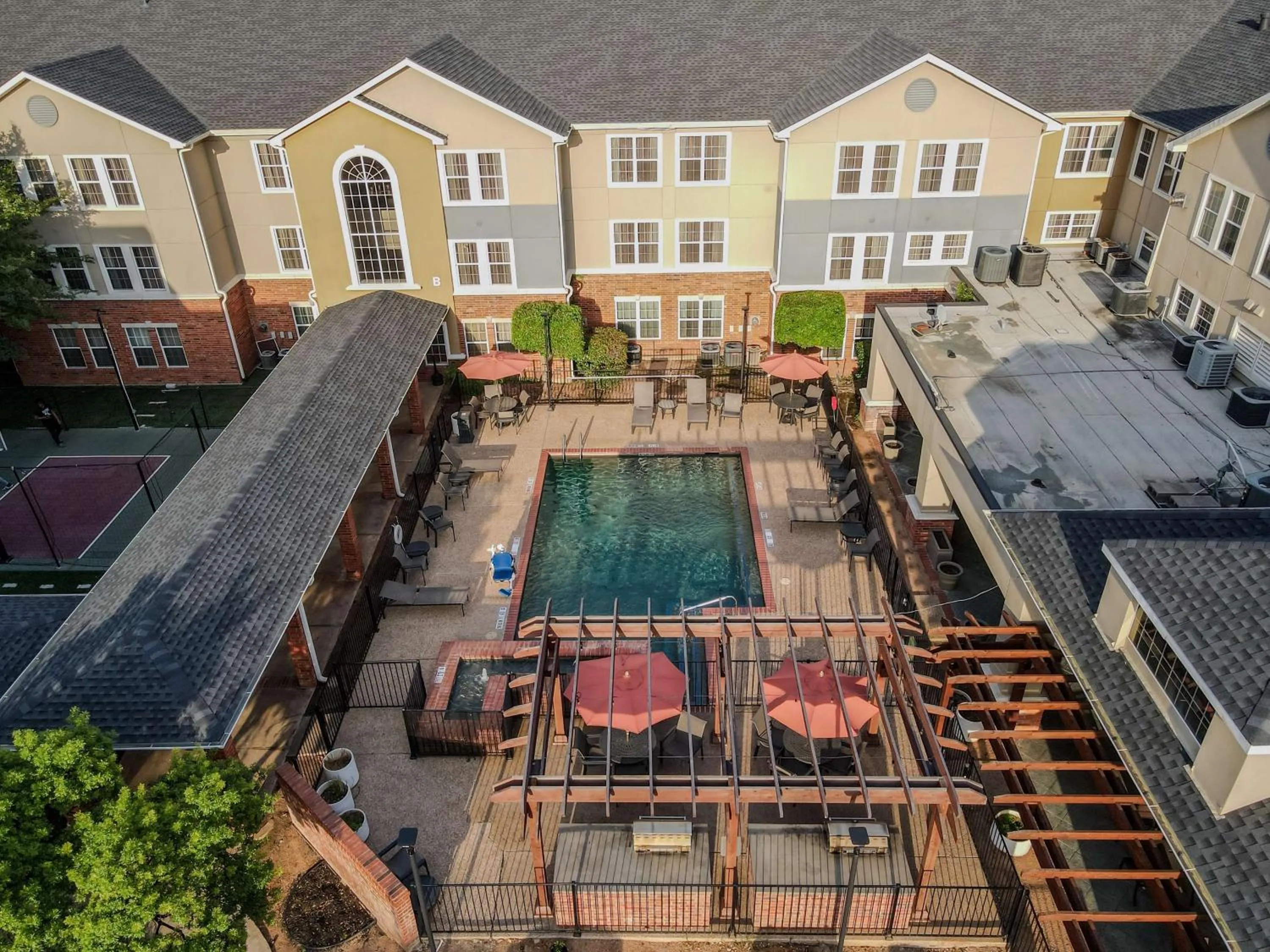 Pool view in Homewood Suites by Hilton Ft. Worth-Bedford