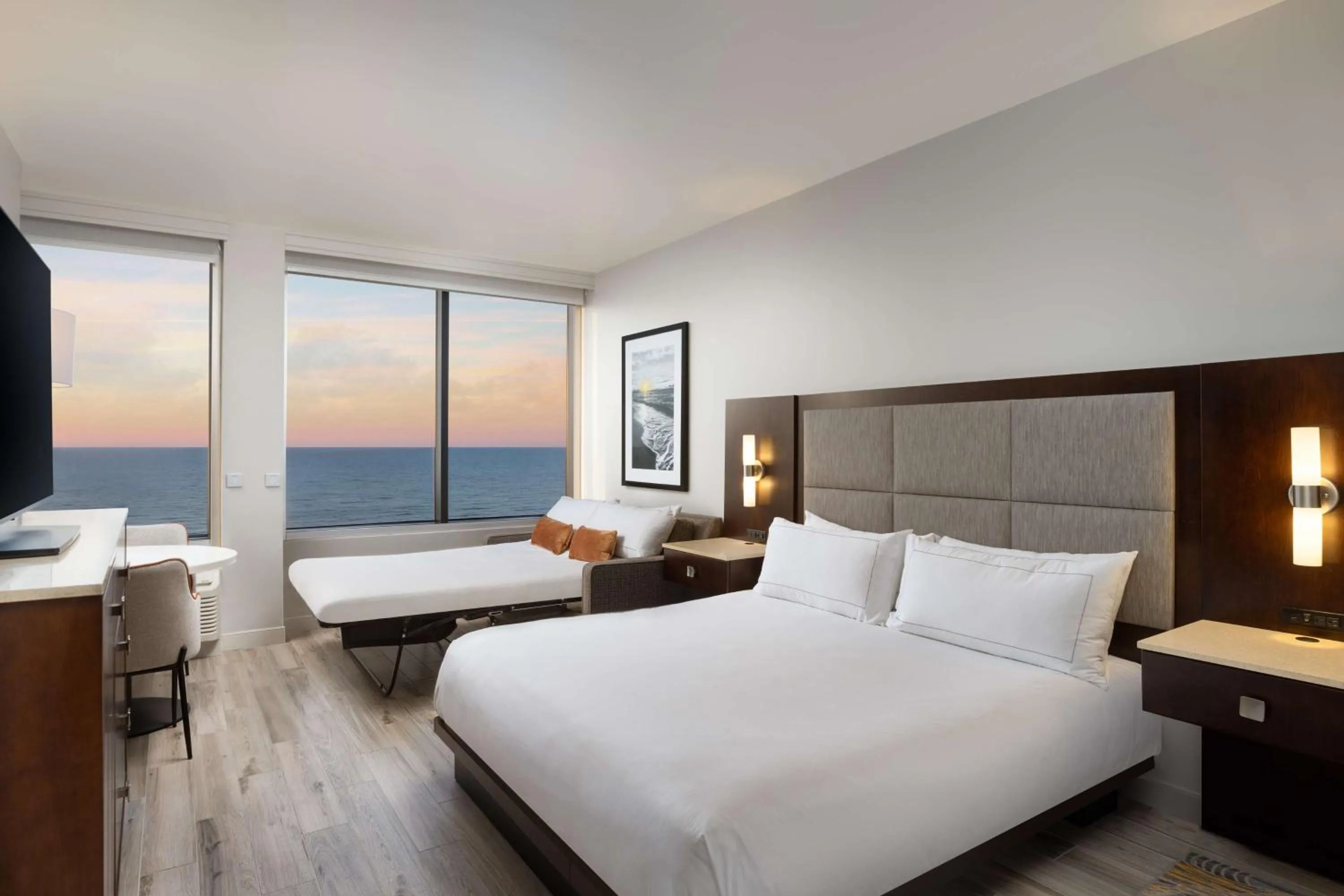 Bed in Hilton Galveston Island Resort