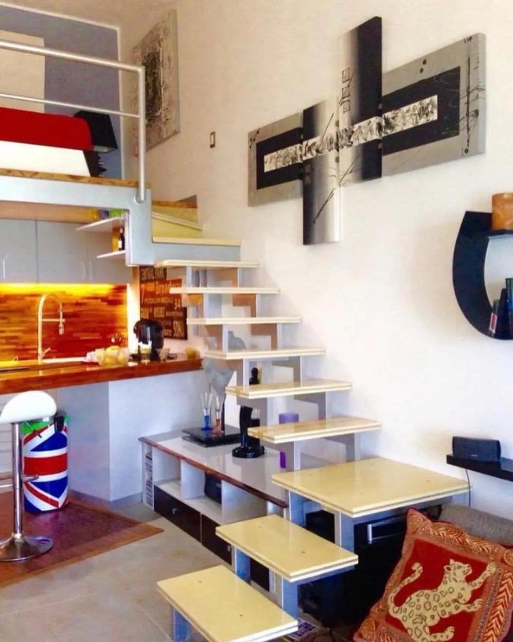 Living room in Caribbean apartment