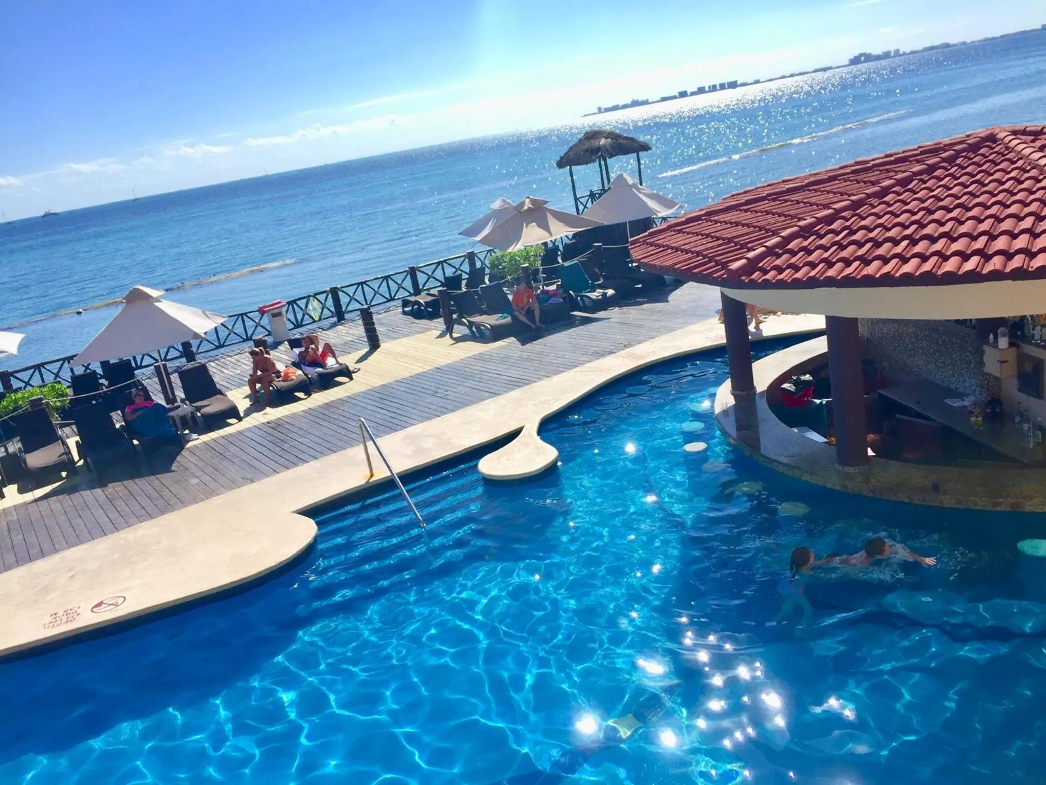 Swimming pool in Caribbean apartment