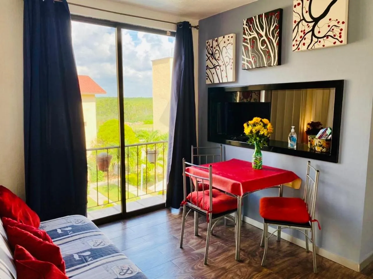 Living room in Caribbean apartment