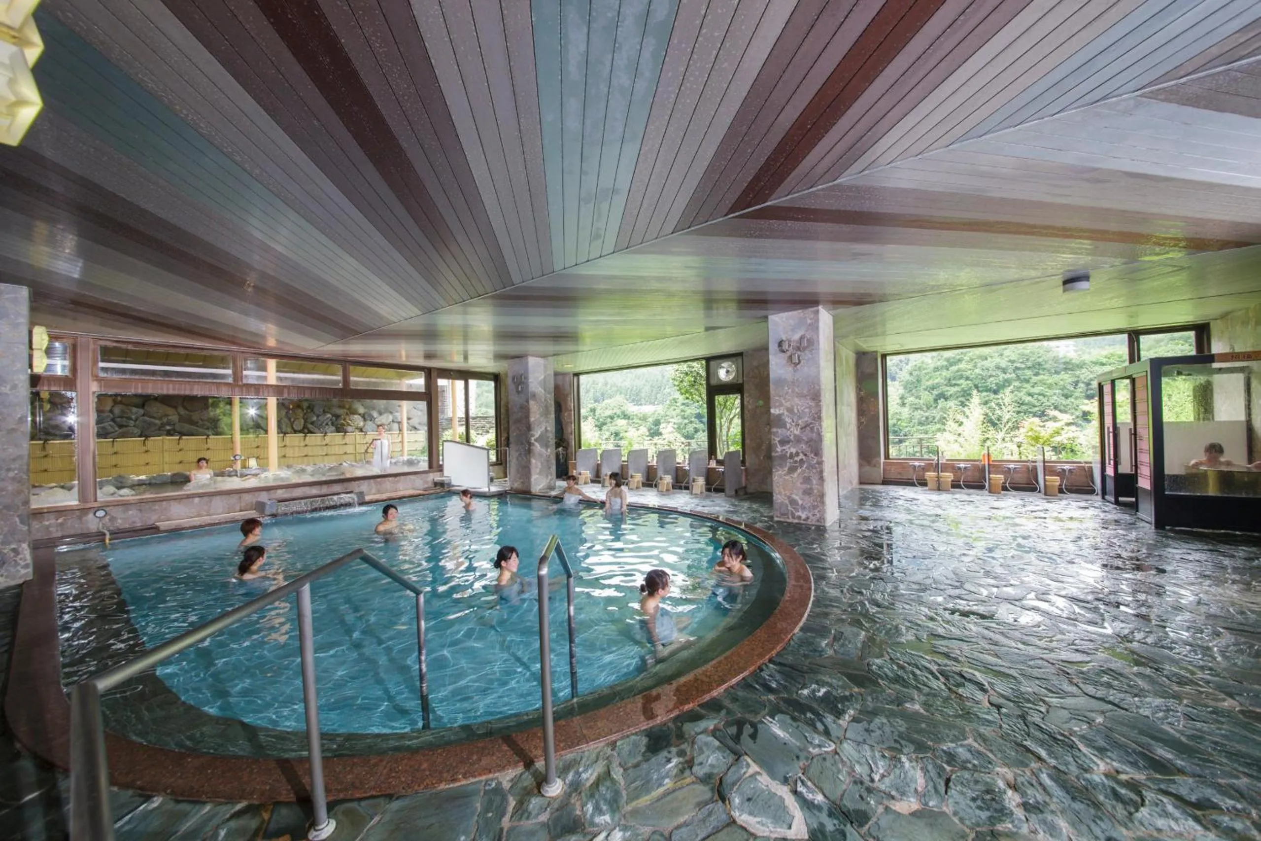 Hot Spring Bath in Kinugawa Hotel Mikazuki