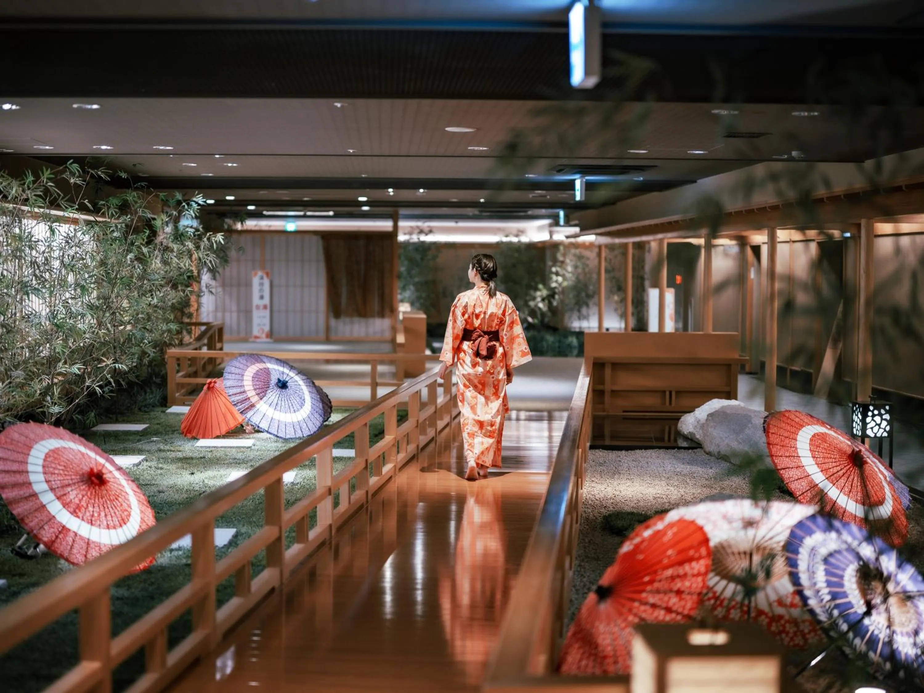 Hot Spring Bath in Kinugawa Hotel Mikazuki