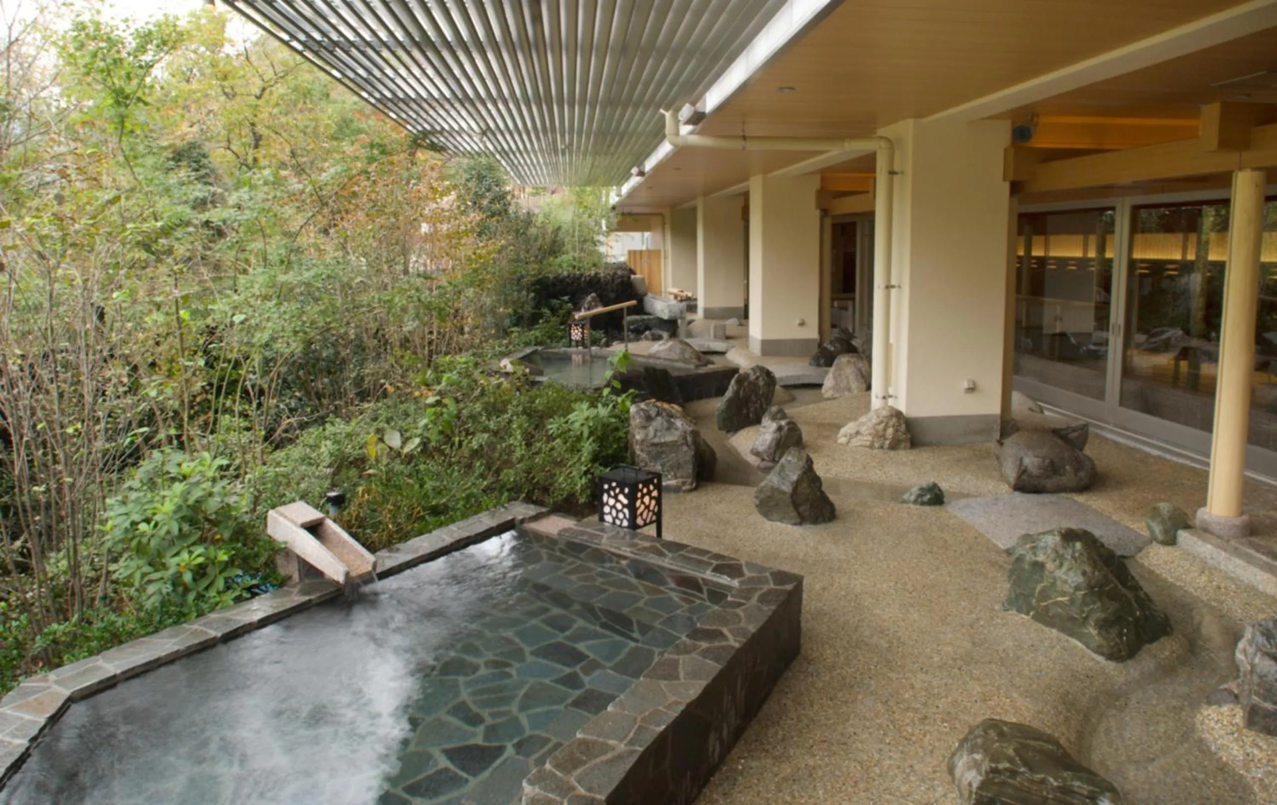 Open Air Bath in Kinugawa Hotel Mikazuki