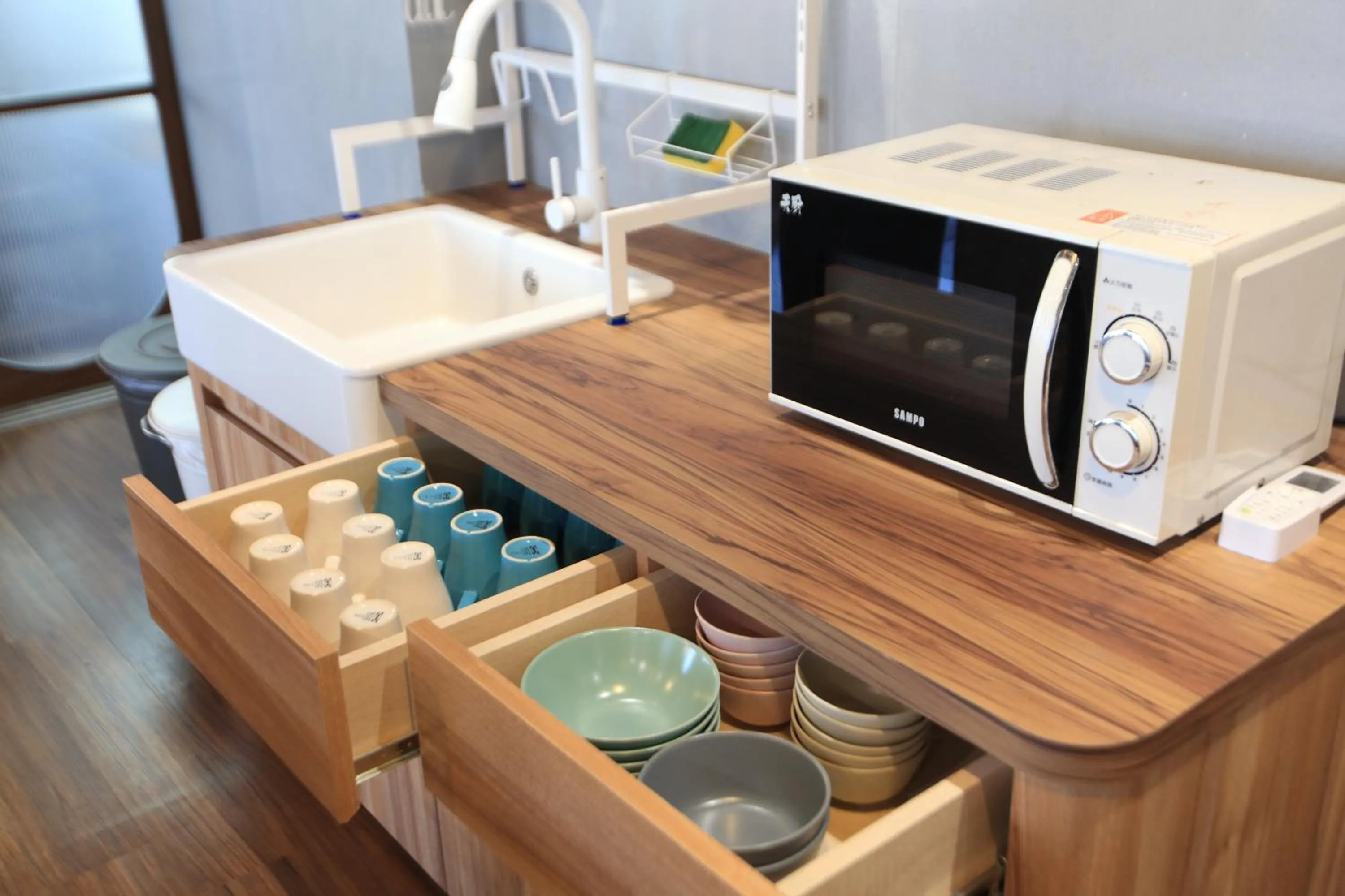 Kitchen or kitchenette in Green Inn Kaohsiung