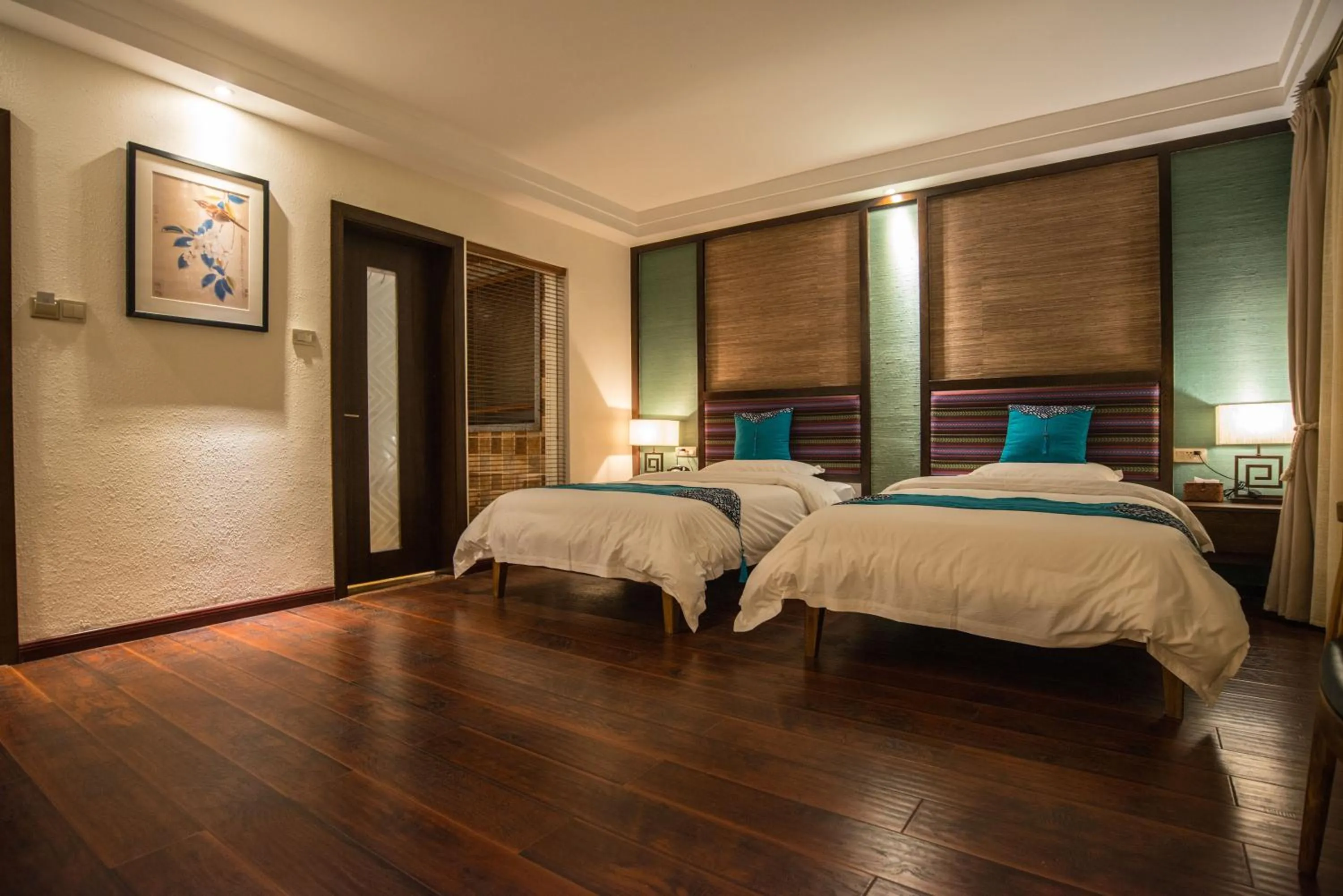 Bed in Secret Courtyard Resort Hotel