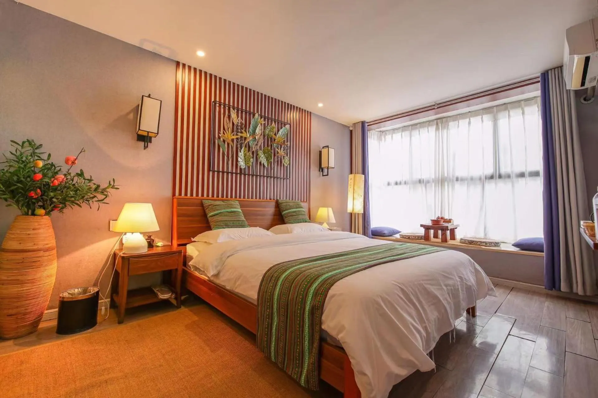 Bed in Secret Courtyard Resort Hotel