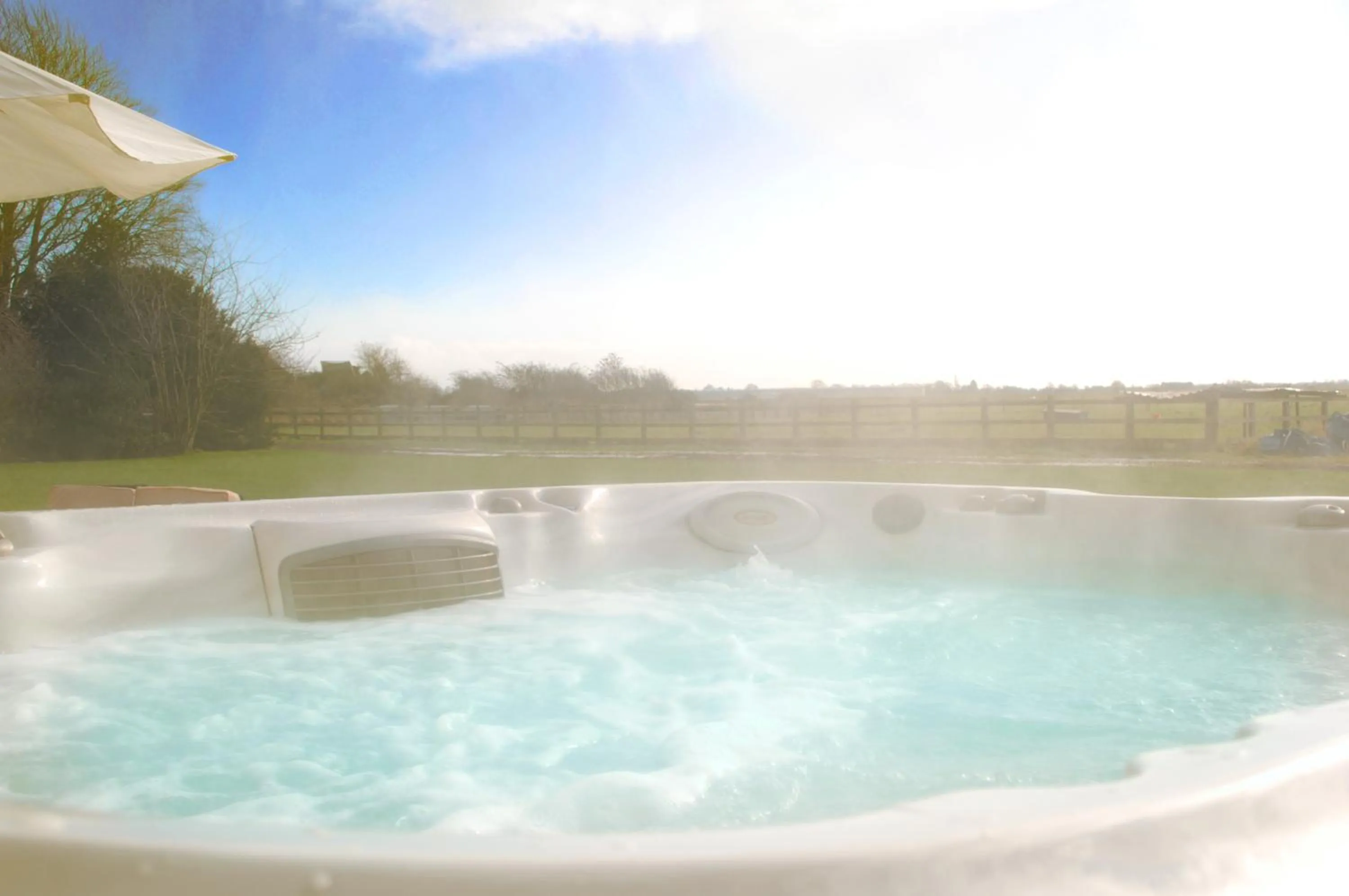 Swimming pool in Woodhouse Farm Lodge