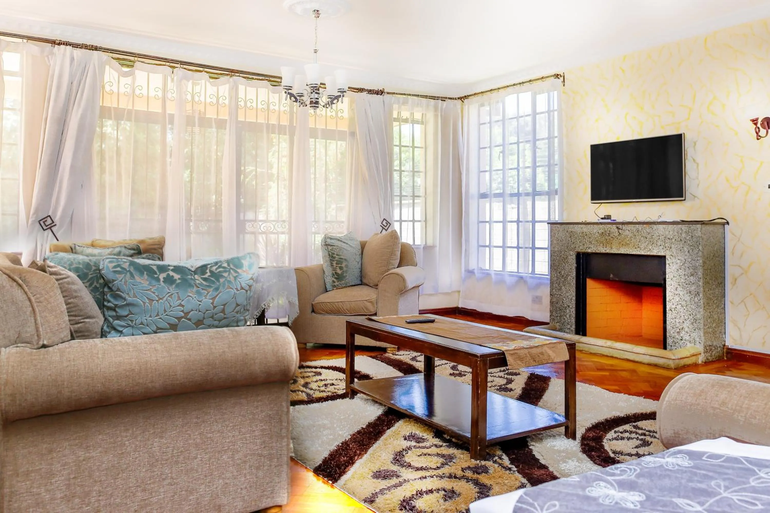 Communal lounge/ TV room in Orchid Homes, Gigiri