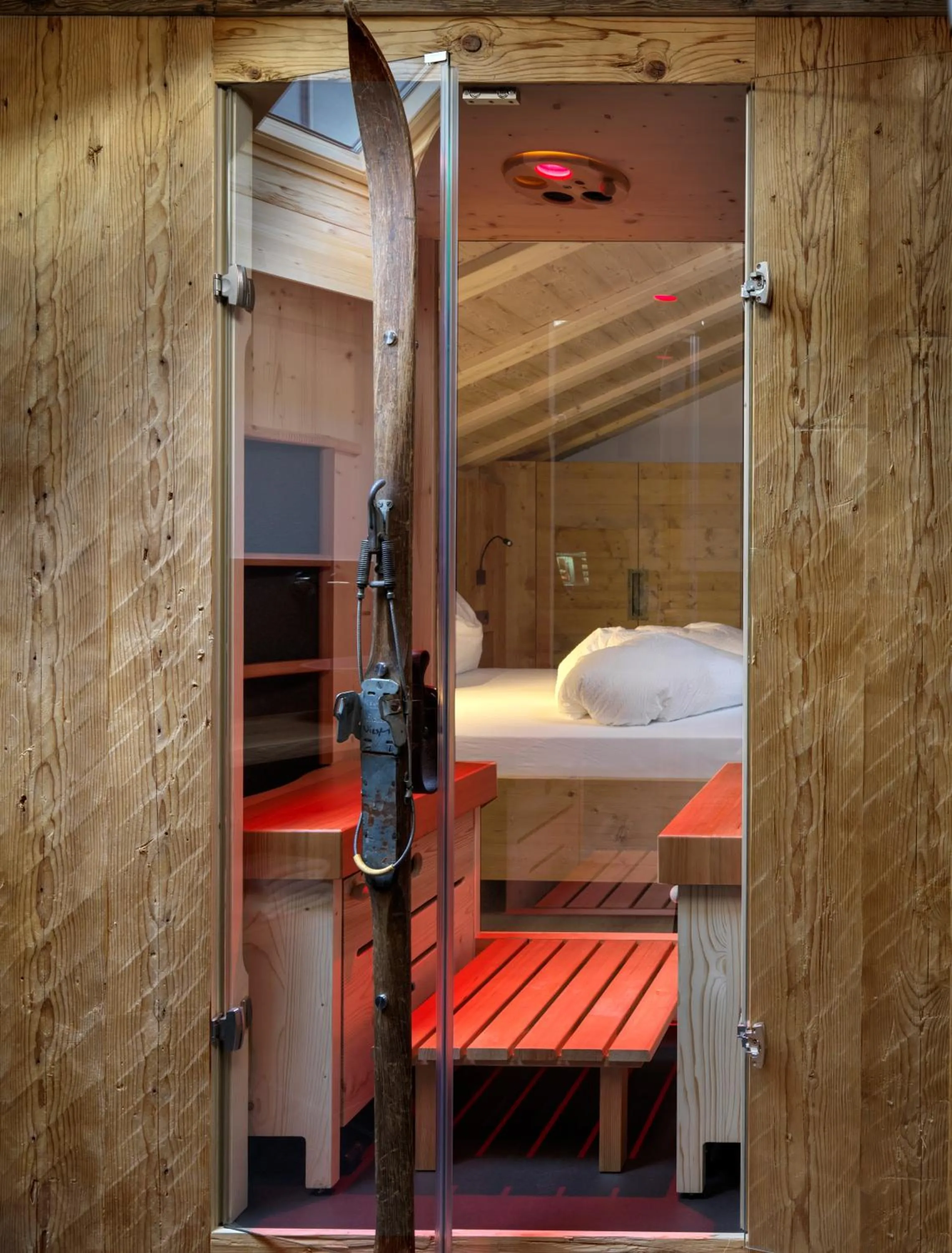 Sauna, Bed in Apartments Riega