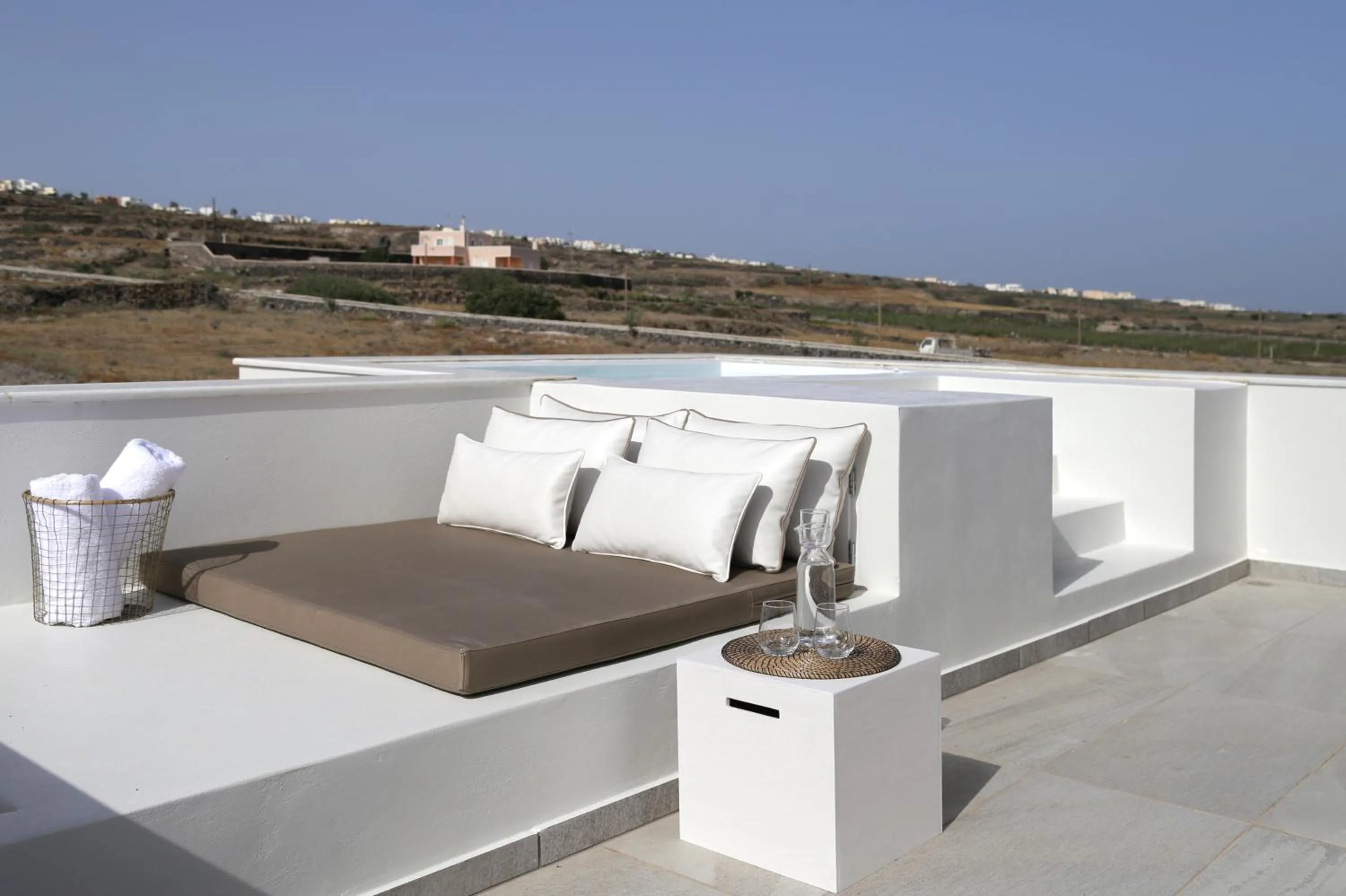 Patio in Vino Houses Santorini