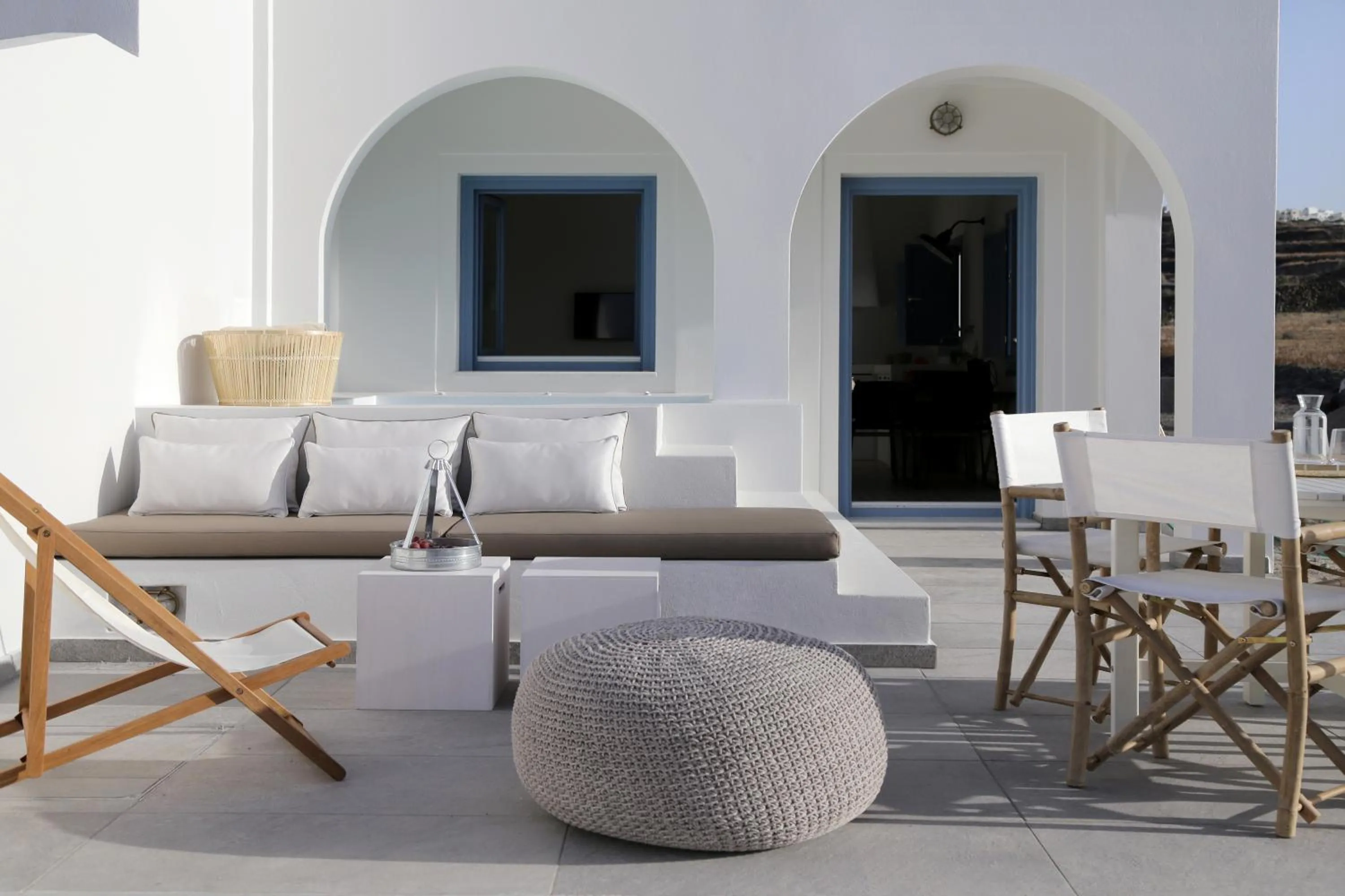 Patio in Vino Houses Santorini