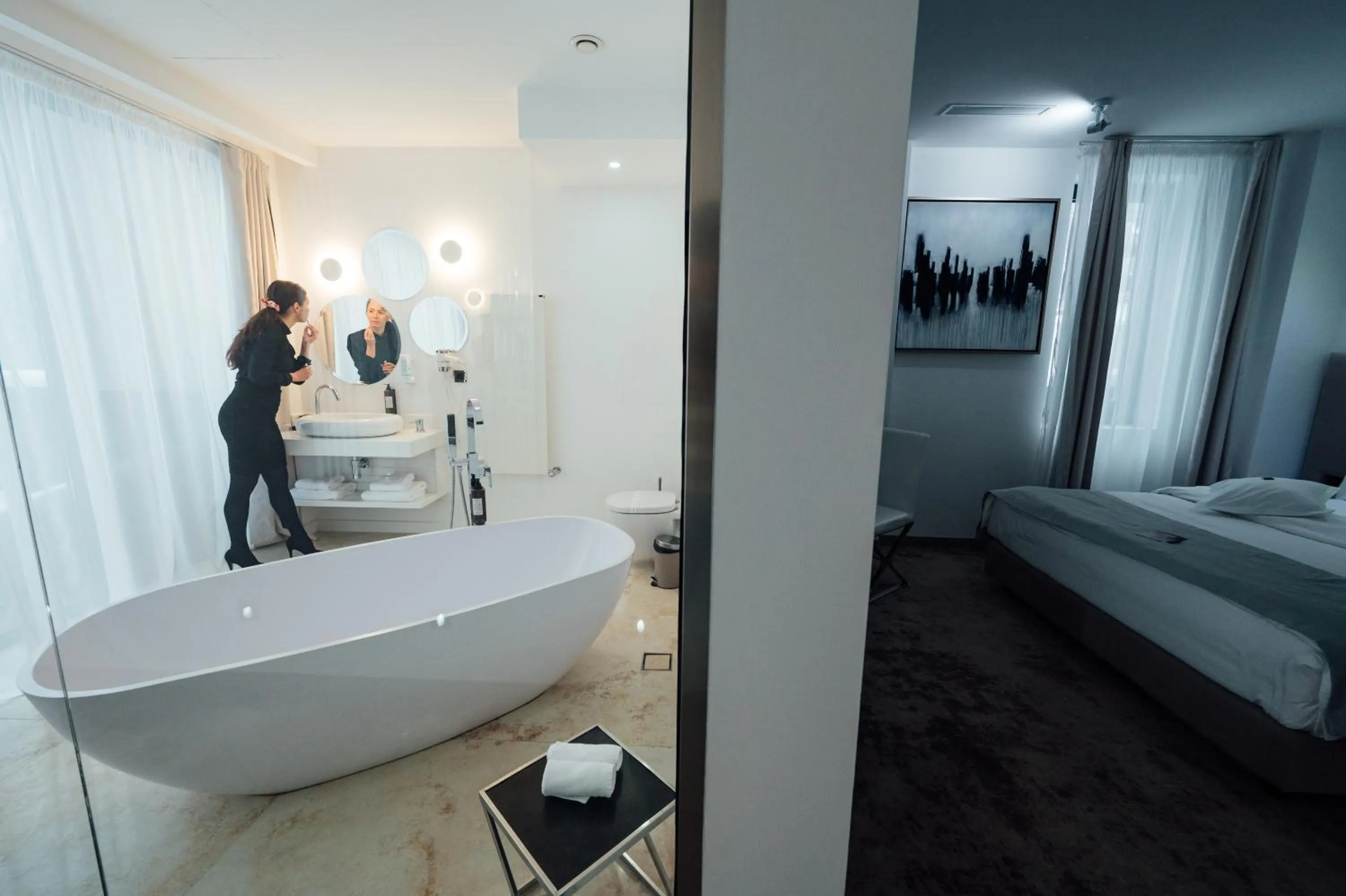 Bed in Fabesca Boutique Hotel & SPA