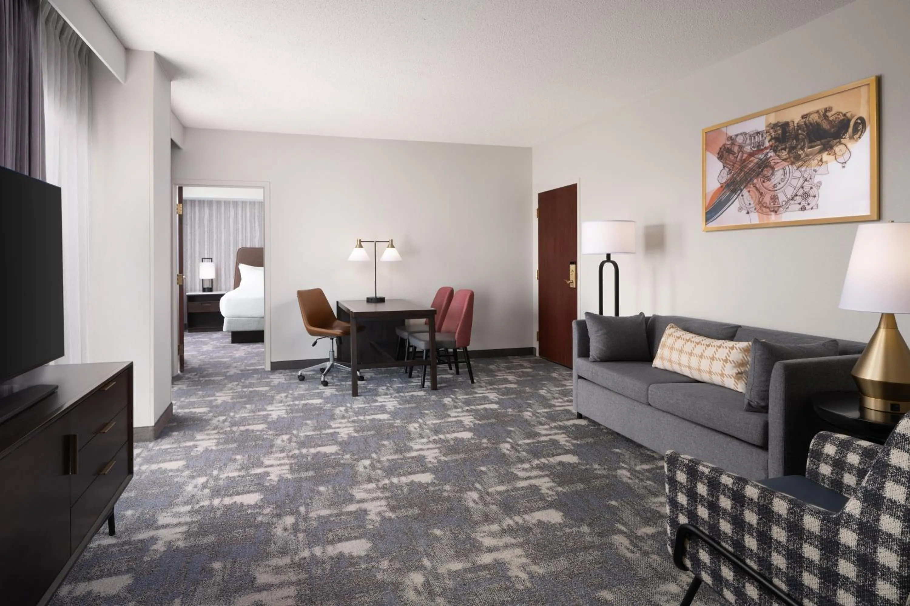 Living room in Embassy Suites by Hilton Charlotte Concord Golf Resort & Spa