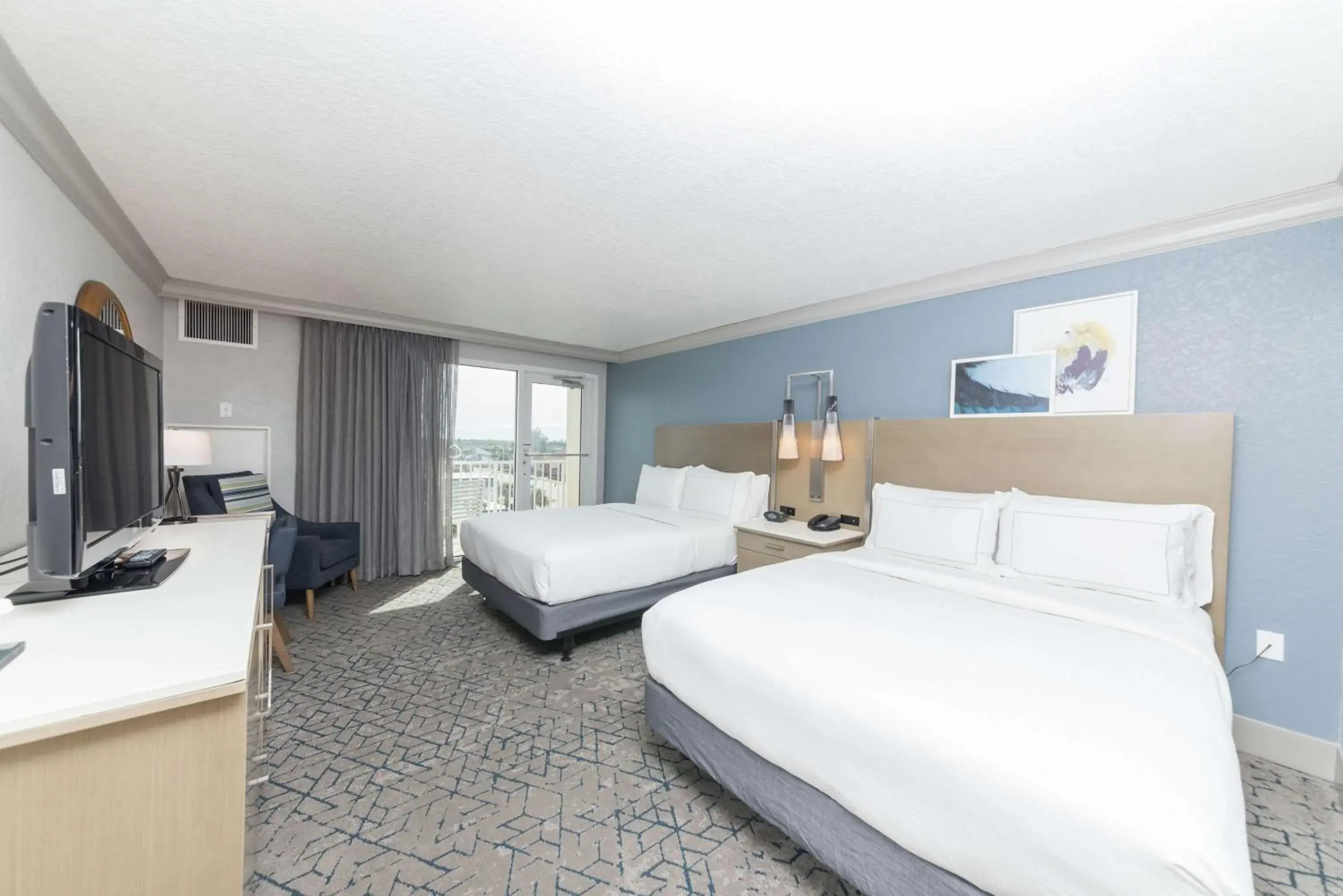 Queen Room with Two Queen Beds and Ocean View - Mobility and Hearing Access in Hilton Melbourne Beach Oceanfront Queen Room with Two Queen Beds and Ocean View - Mobility and Hearing Access in Hilton Melbourne Beach Oceanfront