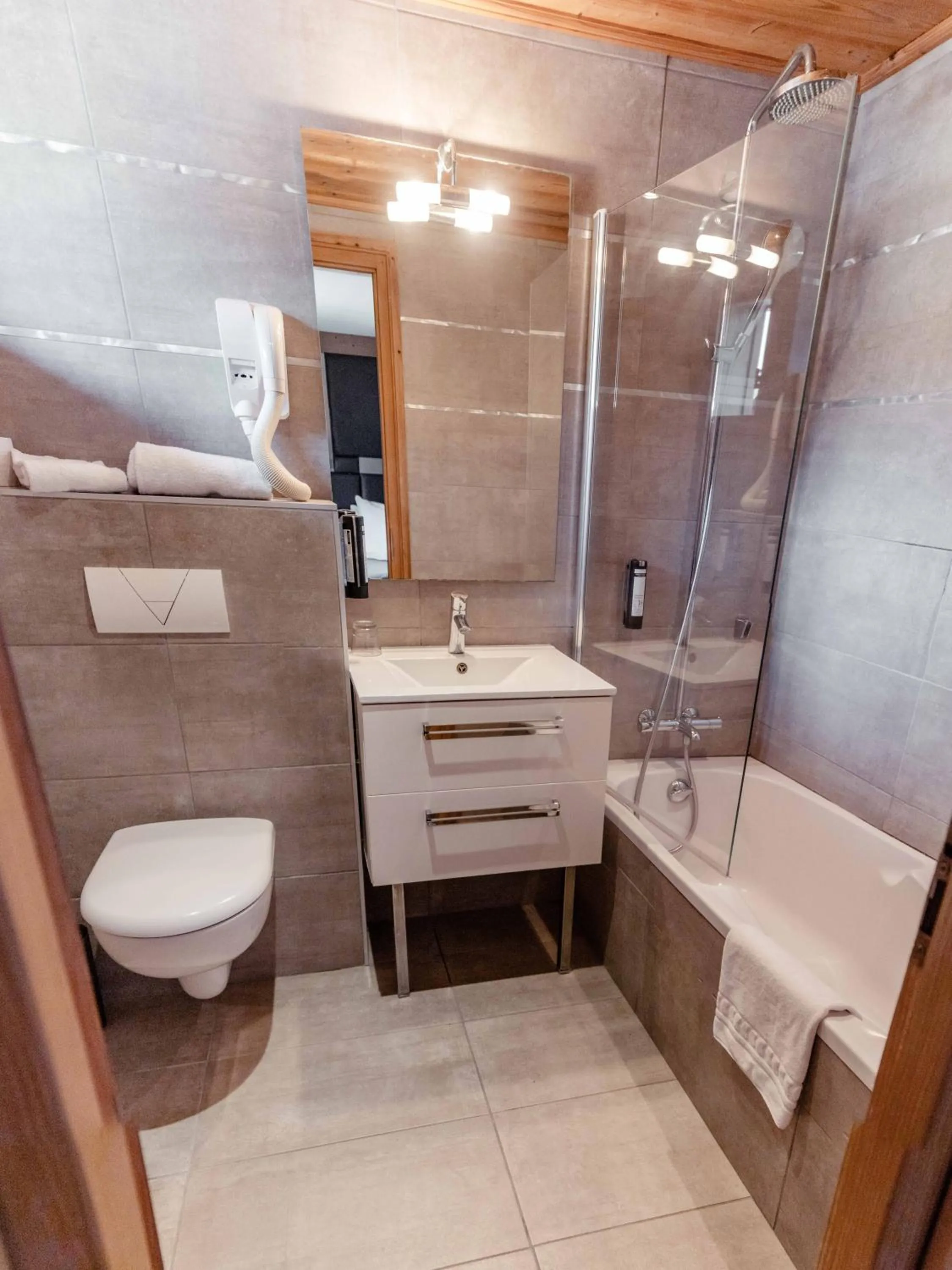 Toilet in Hôtel Alpina & SPA - Restaurant Oxalis