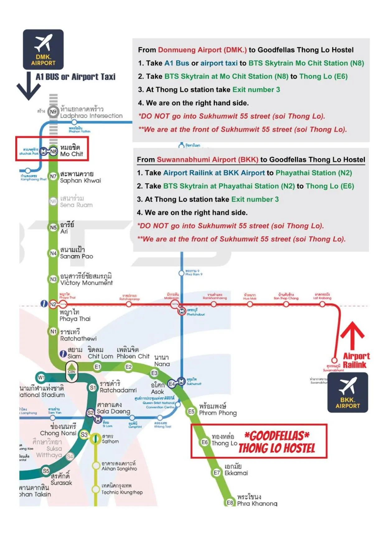 Location in Goodfellas Thong lo Hostel #No Check-in after 5 pm-Please see check-in policy for details & notify landing time#