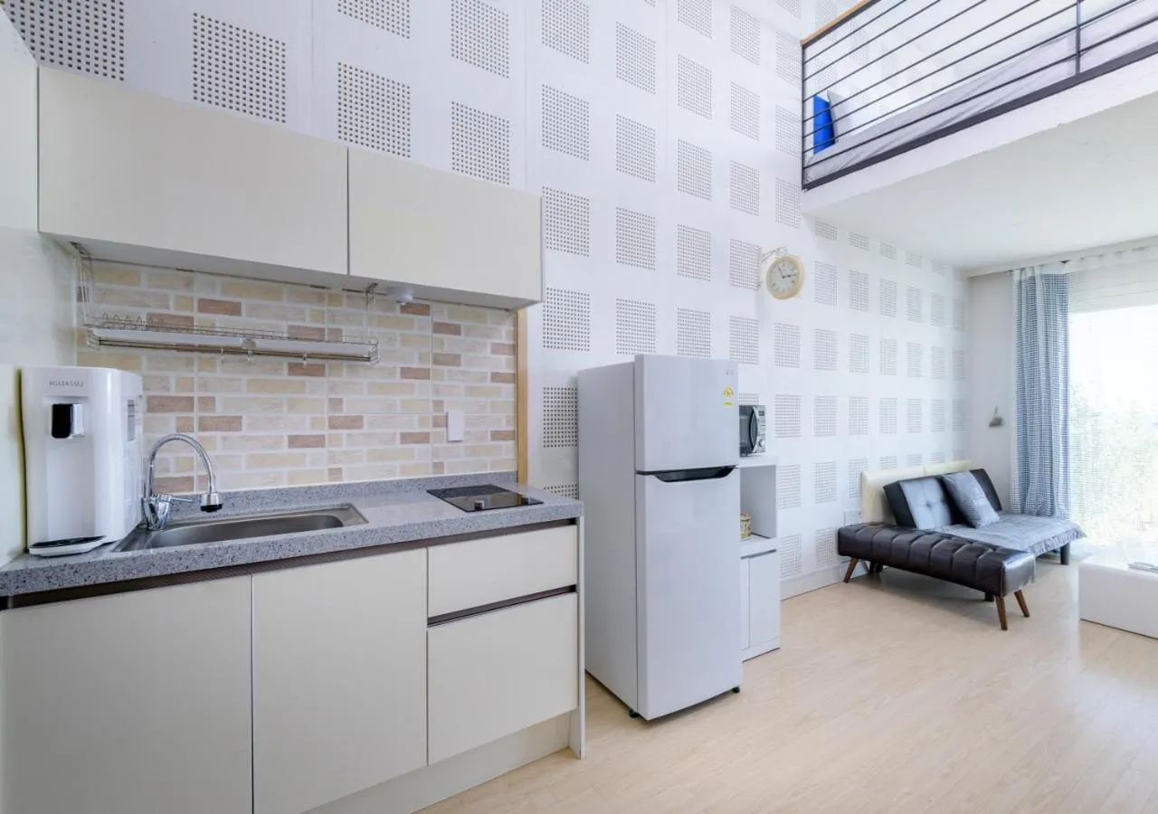 Living room in Jeju Turning point Pension