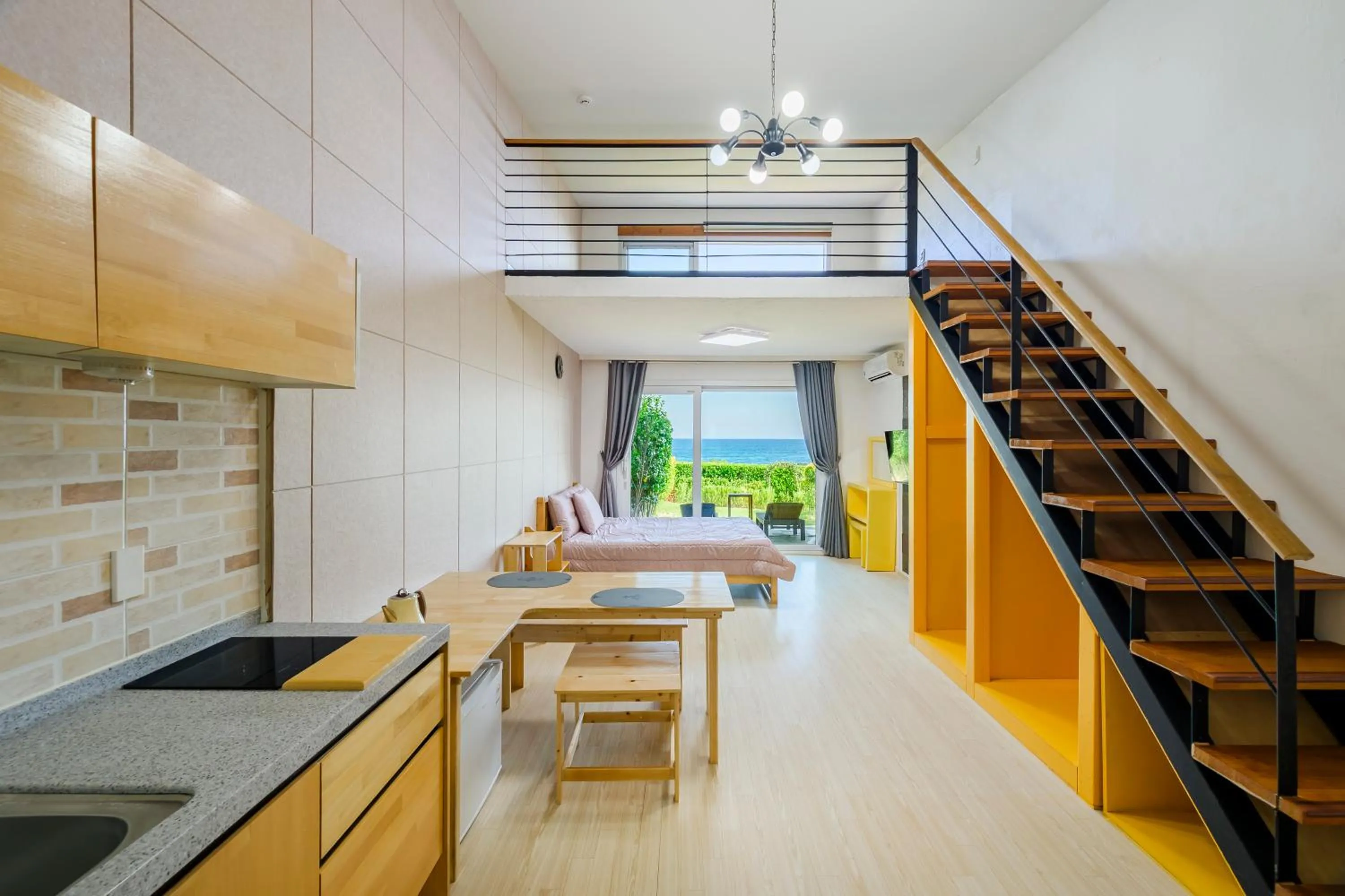 Living room in Jeju Turning point Pension