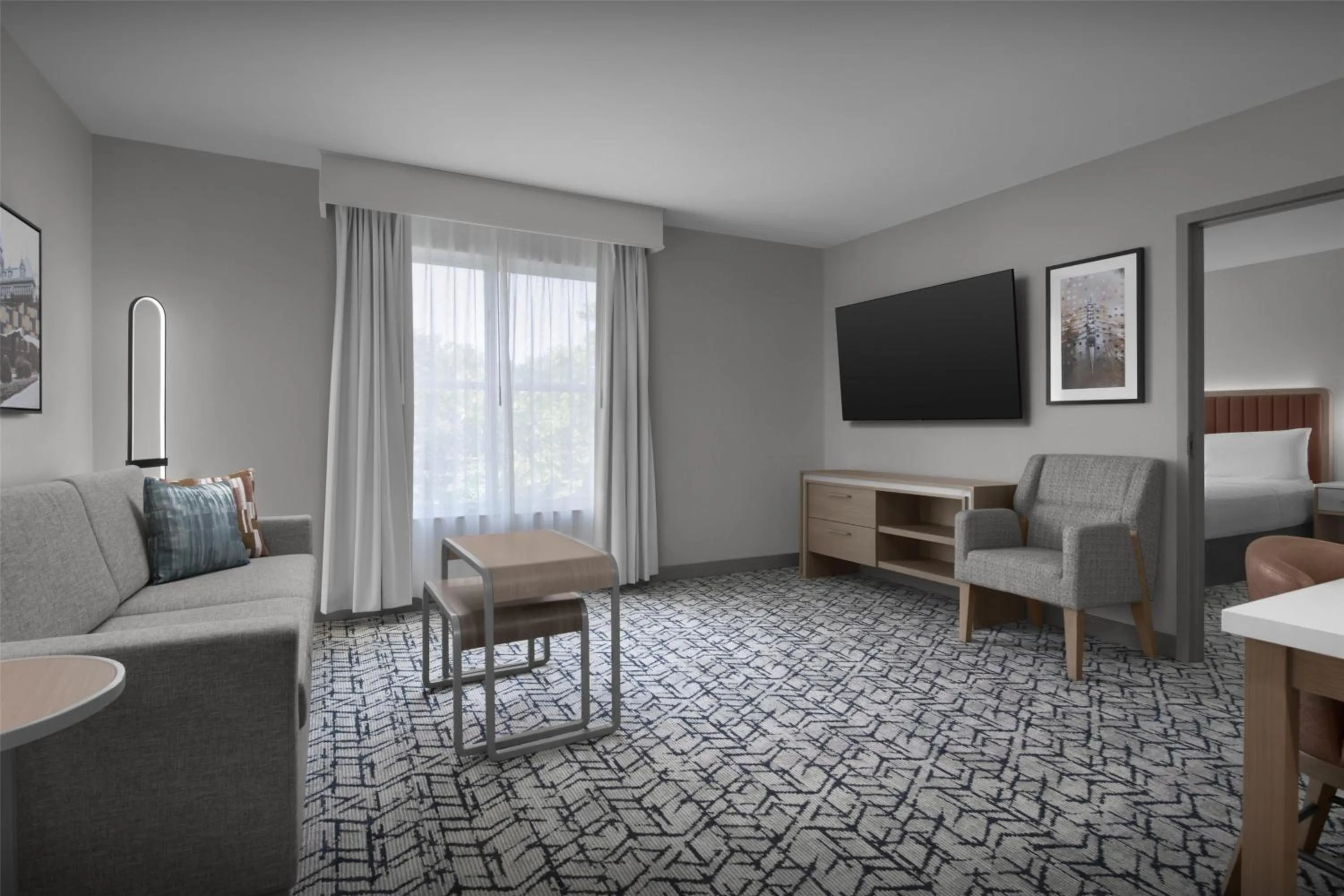 Living room in Homewood Suites by Hilton Princeton