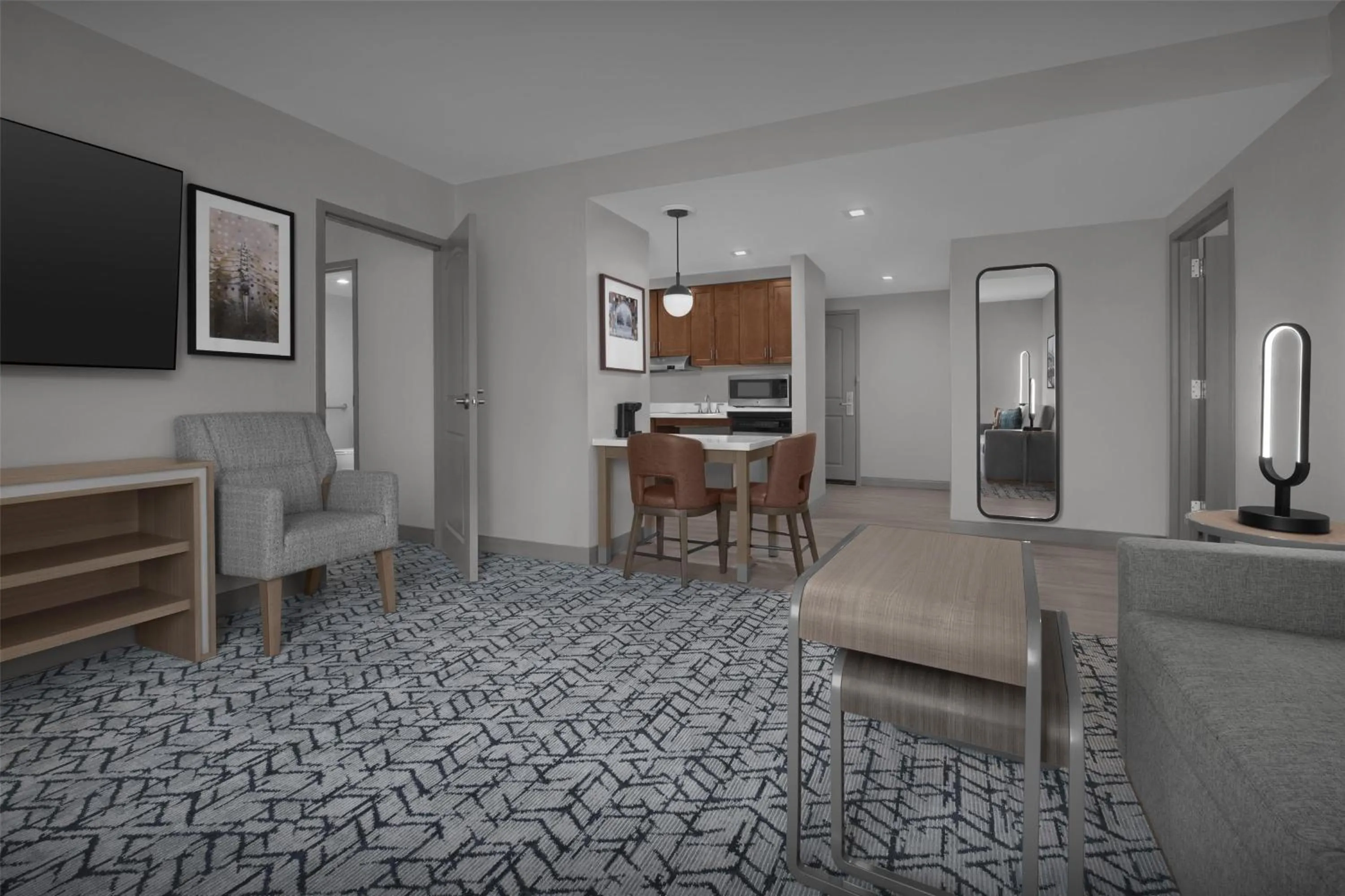 Living room in Homewood Suites by Hilton Princeton