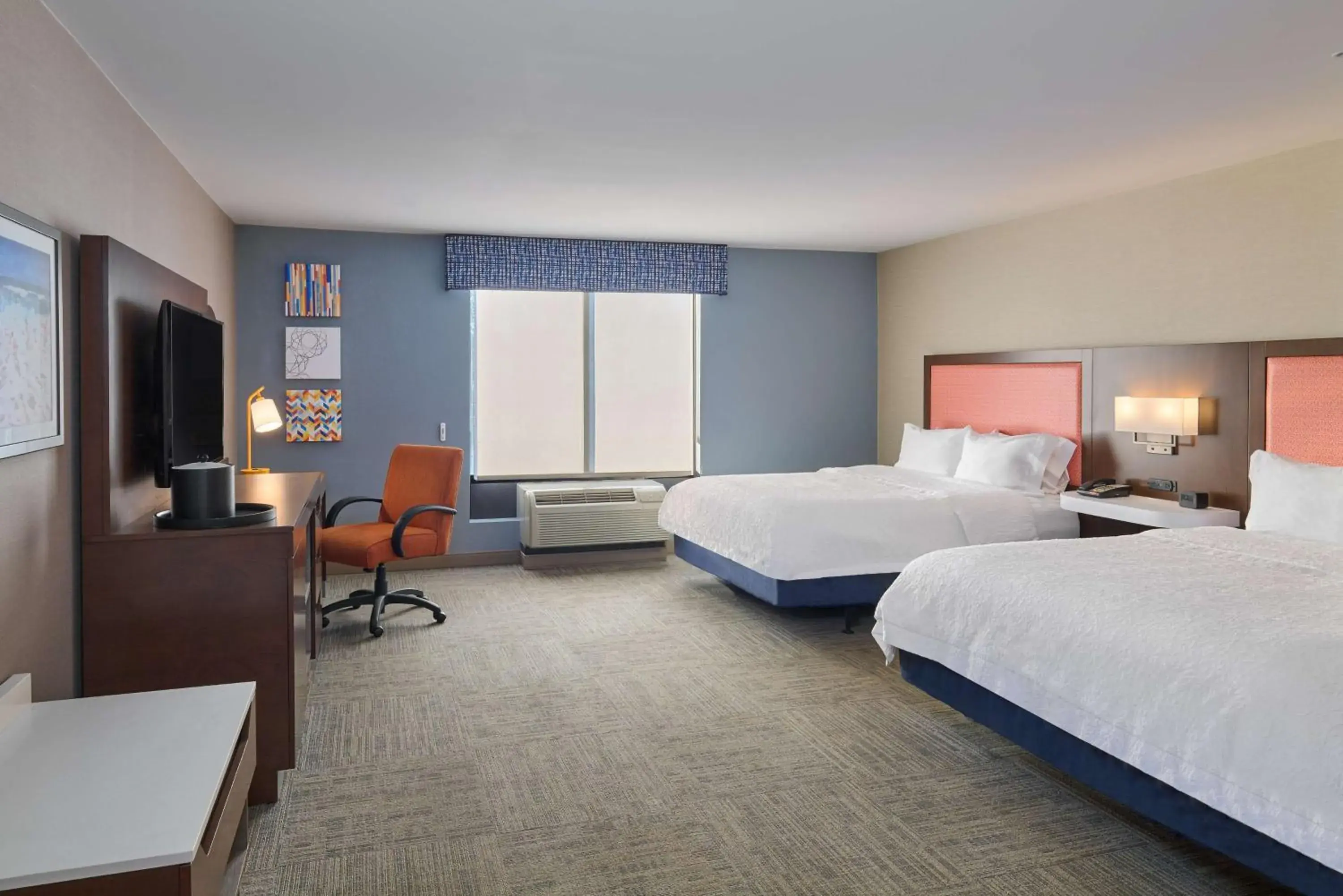 Queen Room with Two Queen Beds - Hearing Access/Non-Smoking in Hampton Inn & Suites Providence / Smithfield Queen Room with Two Queen Beds - Hearing Access/Non-Smoking in Hampton Inn & Suites Providence / Smithfield