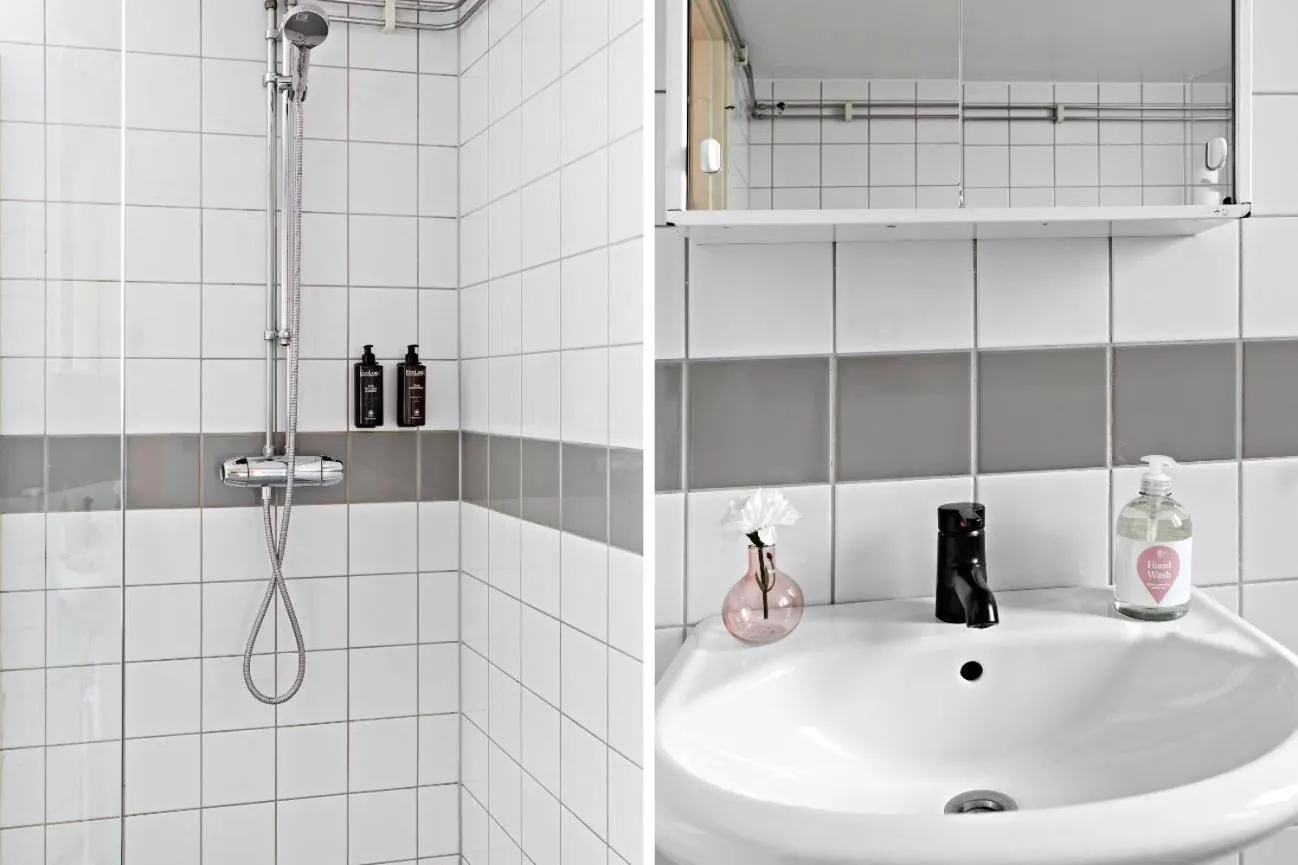 Shower in Forenom Hotels & Apartments Stockholm Alvik