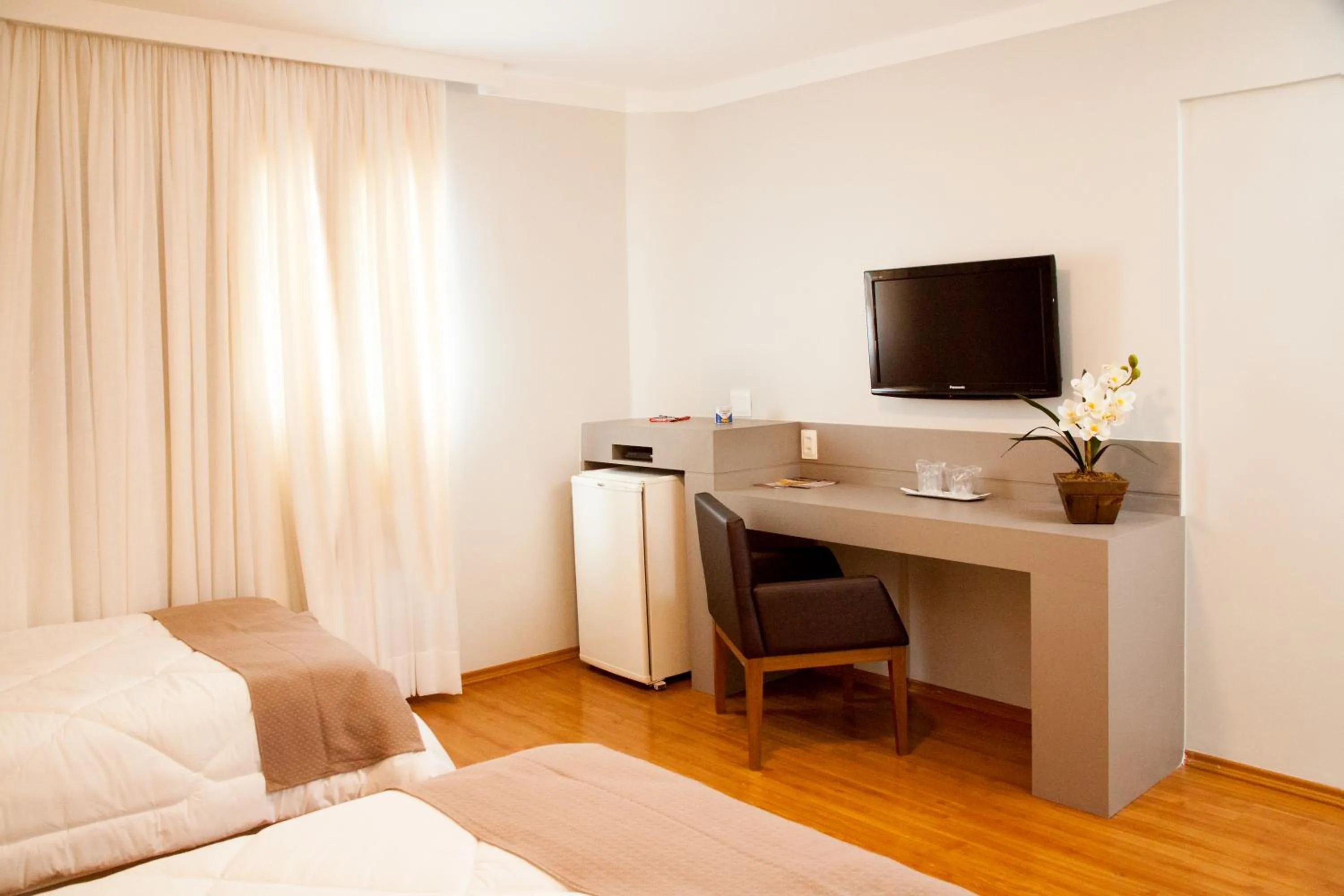 TV and multimedia, Bed in Biazi Plaza Hotel Bauru