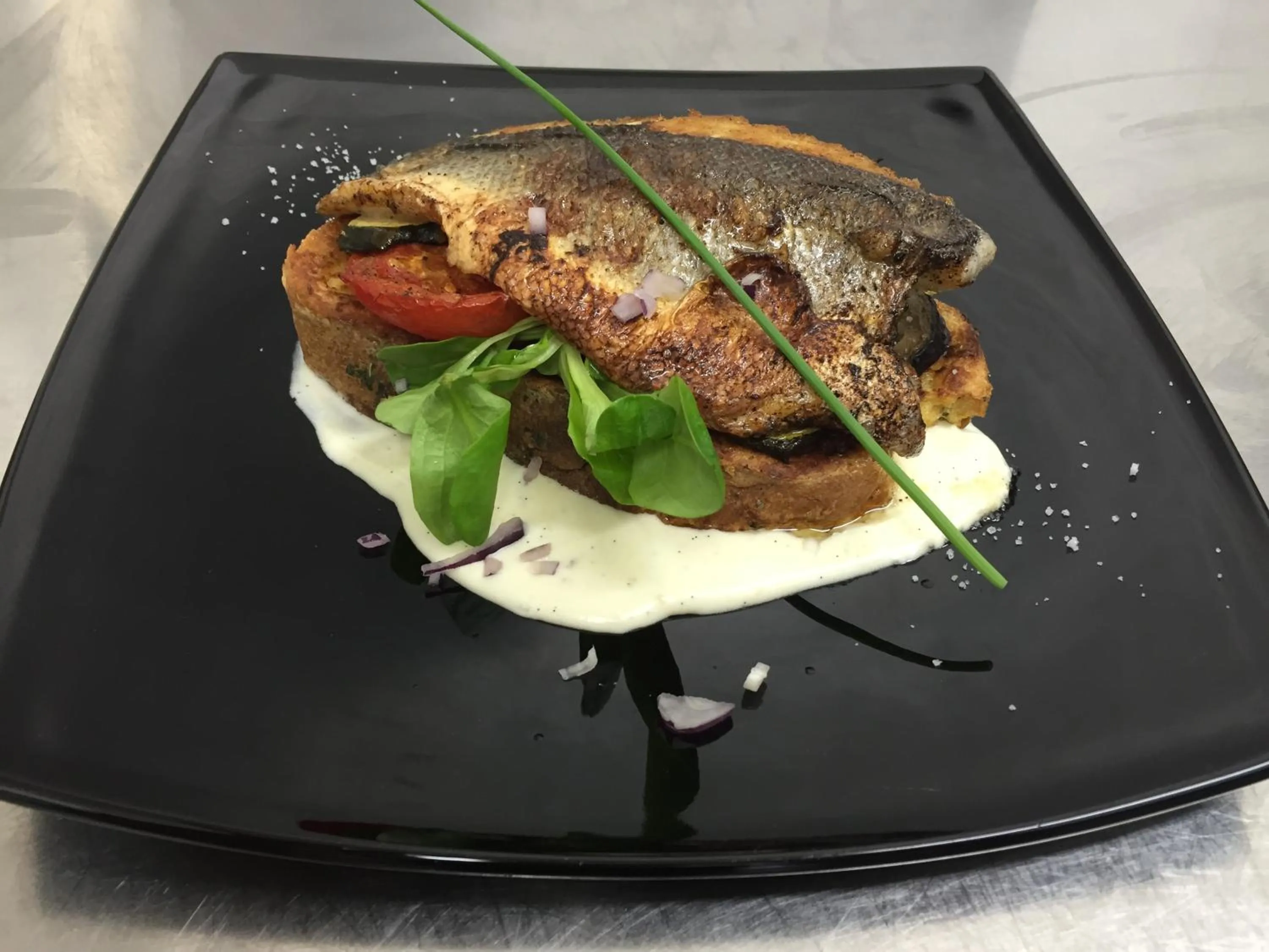 Food close-up in Hotel Restaurant Baryton