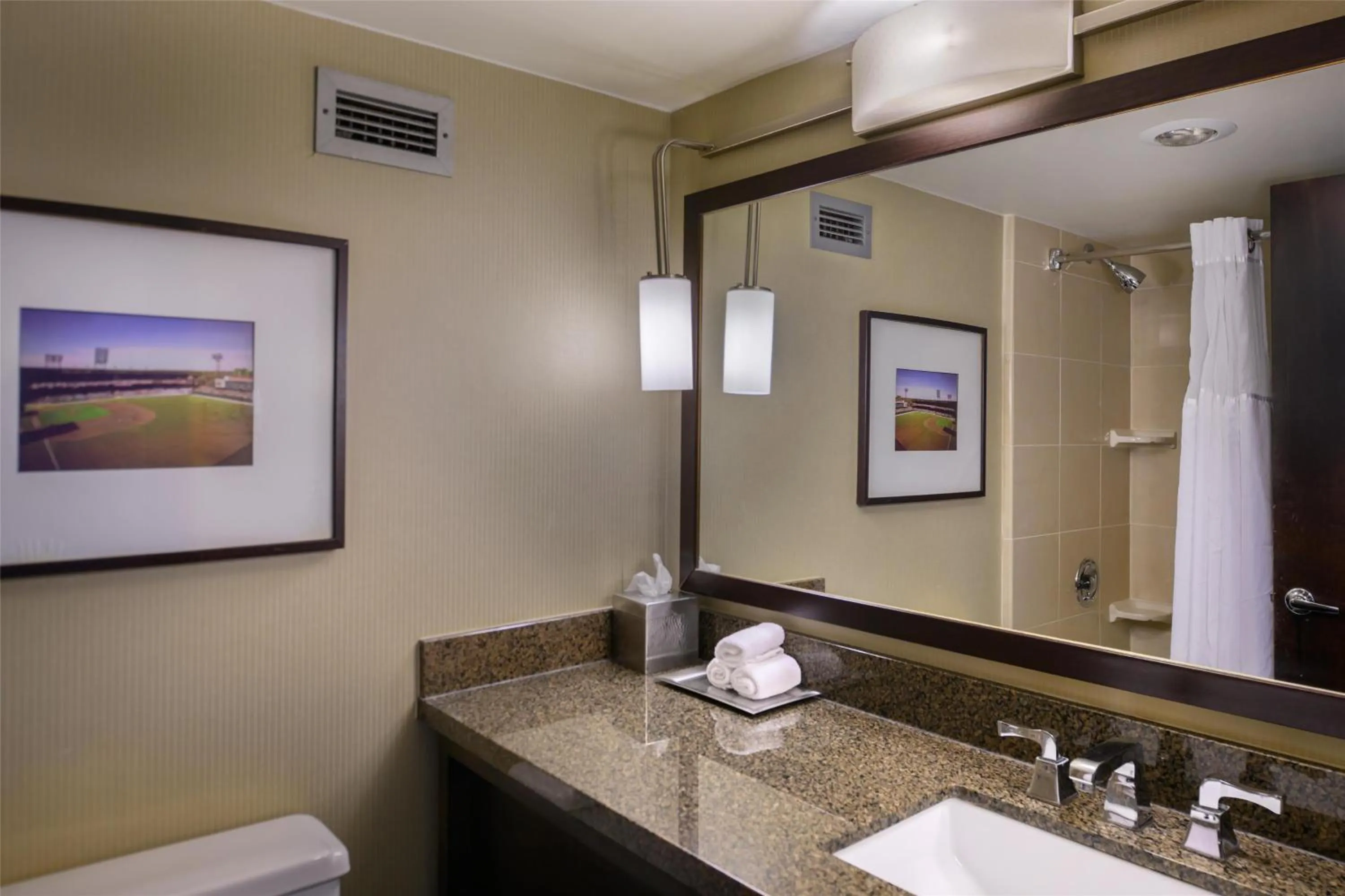 Bathroom in Hilton St. Louis at the Ballpark