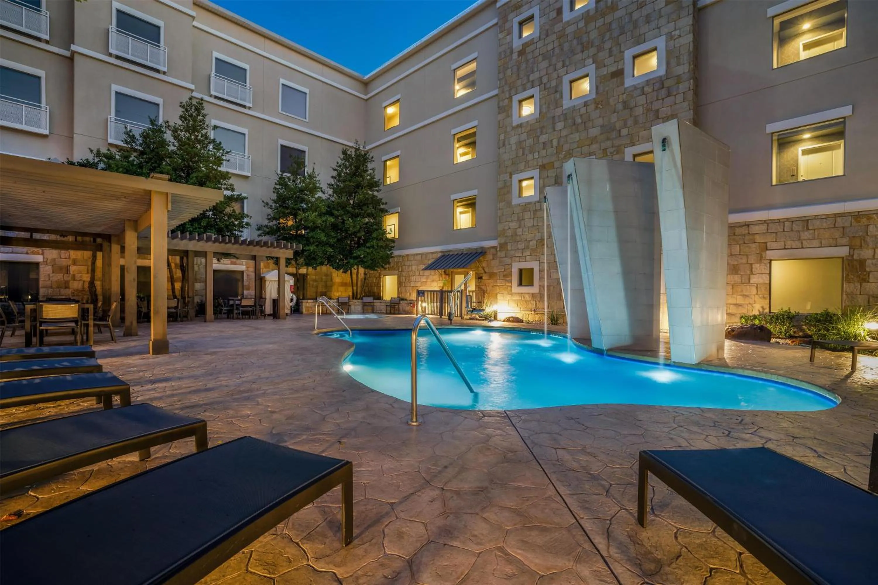 Pool view in Homewood Suites Dallas-Frisco