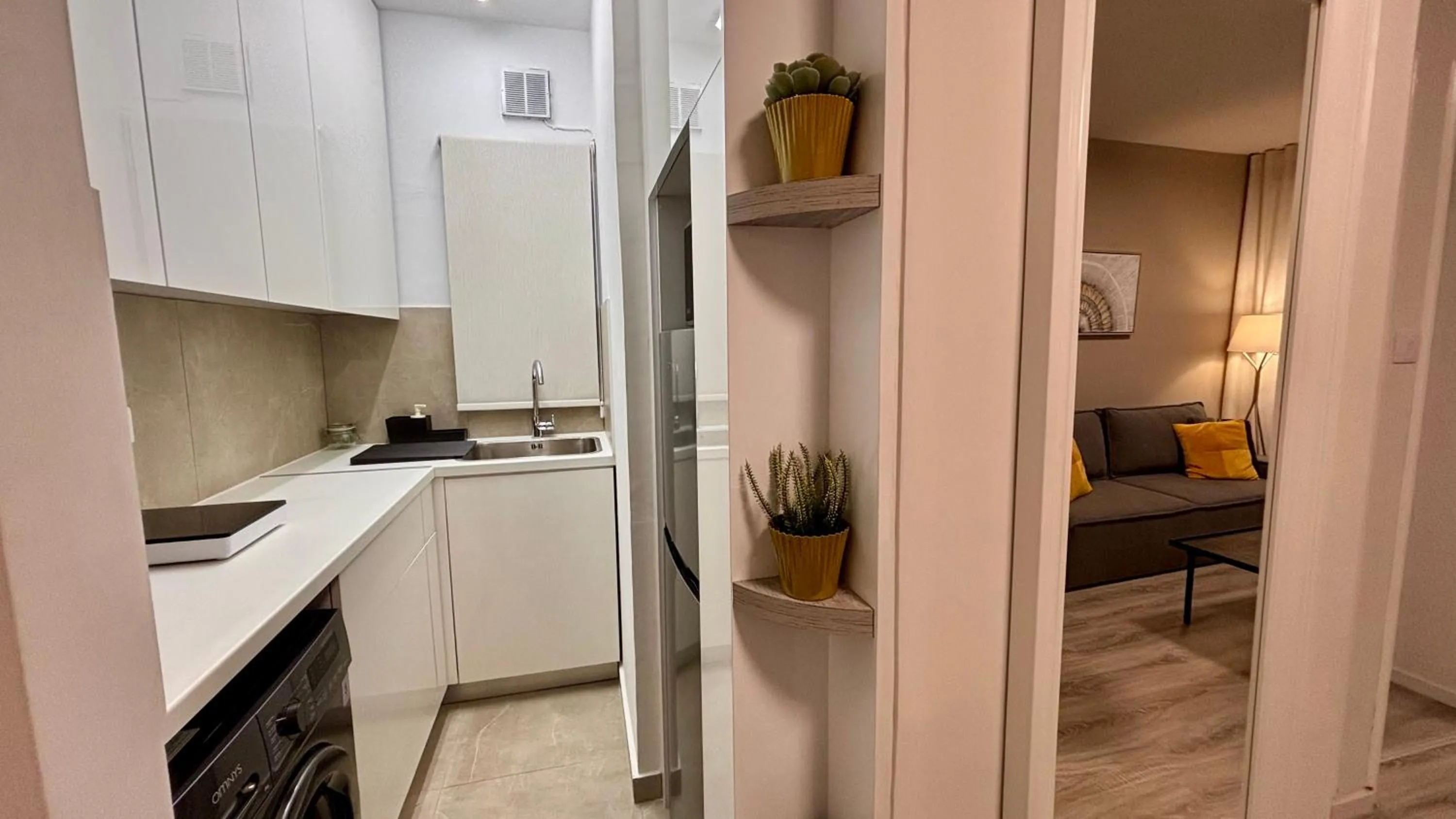 Kitchen or kitchenette in SeaBreeze City Center Flats by TrulyCyprus