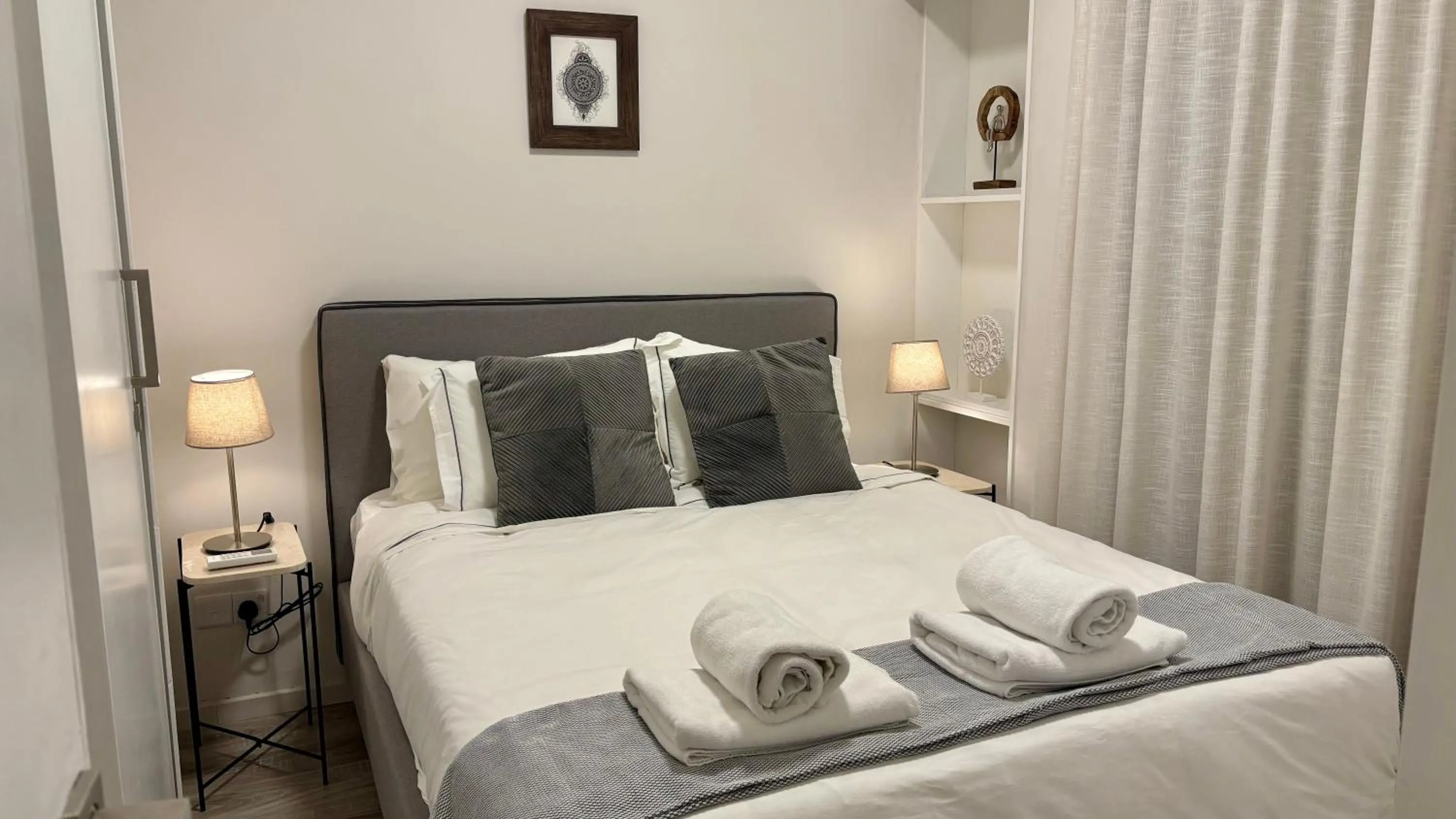 Bedroom, Bed in SeaBreeze City Center Flats by TrulyCyprus