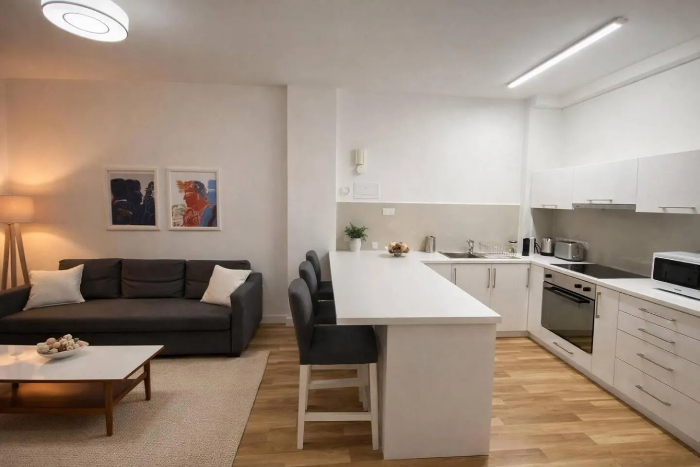 Kitchen or kitchenette in SeaBreeze City Center Flats by TrulyCyprus