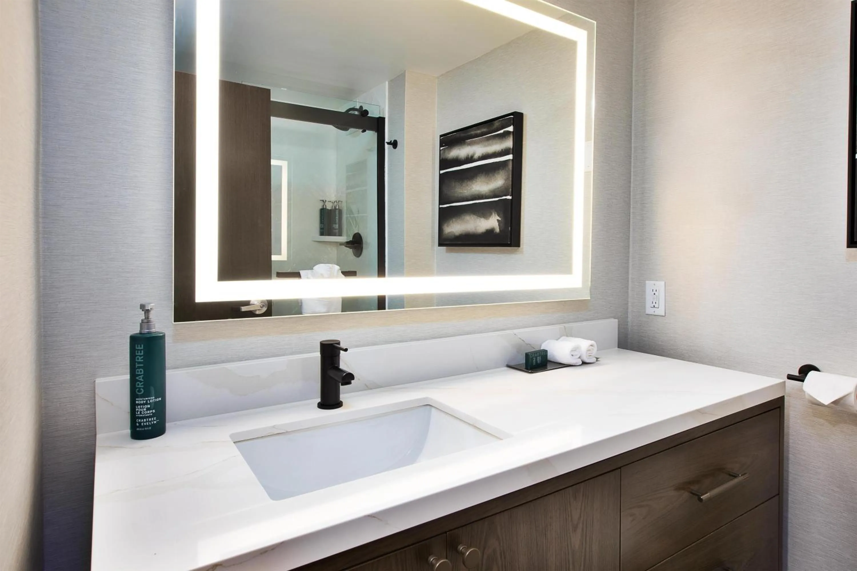 Bathroom in DoubleTree by Hilton Hotel Detroit Novi