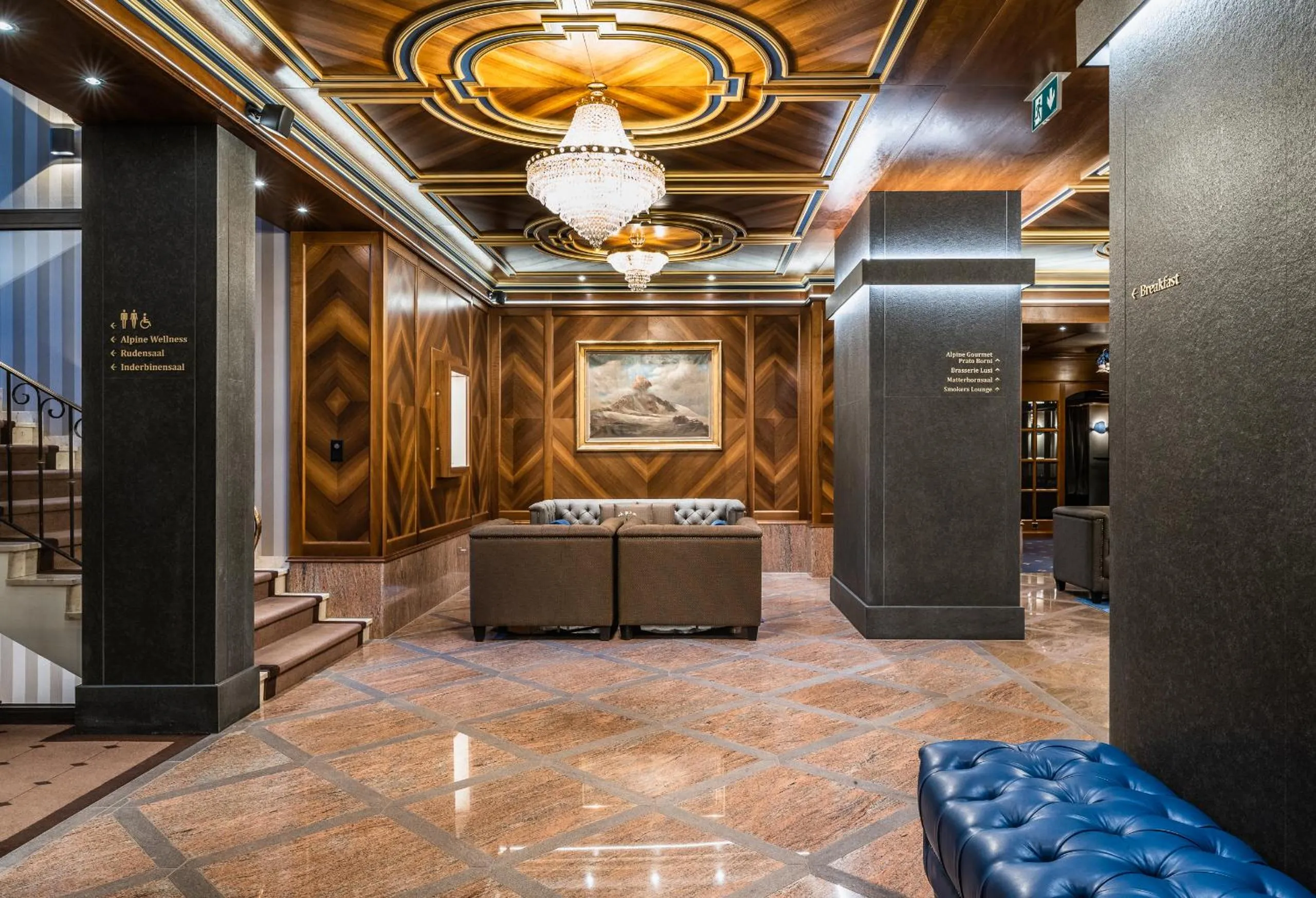 Lobby or reception in Grand Hotel Zermatterhof