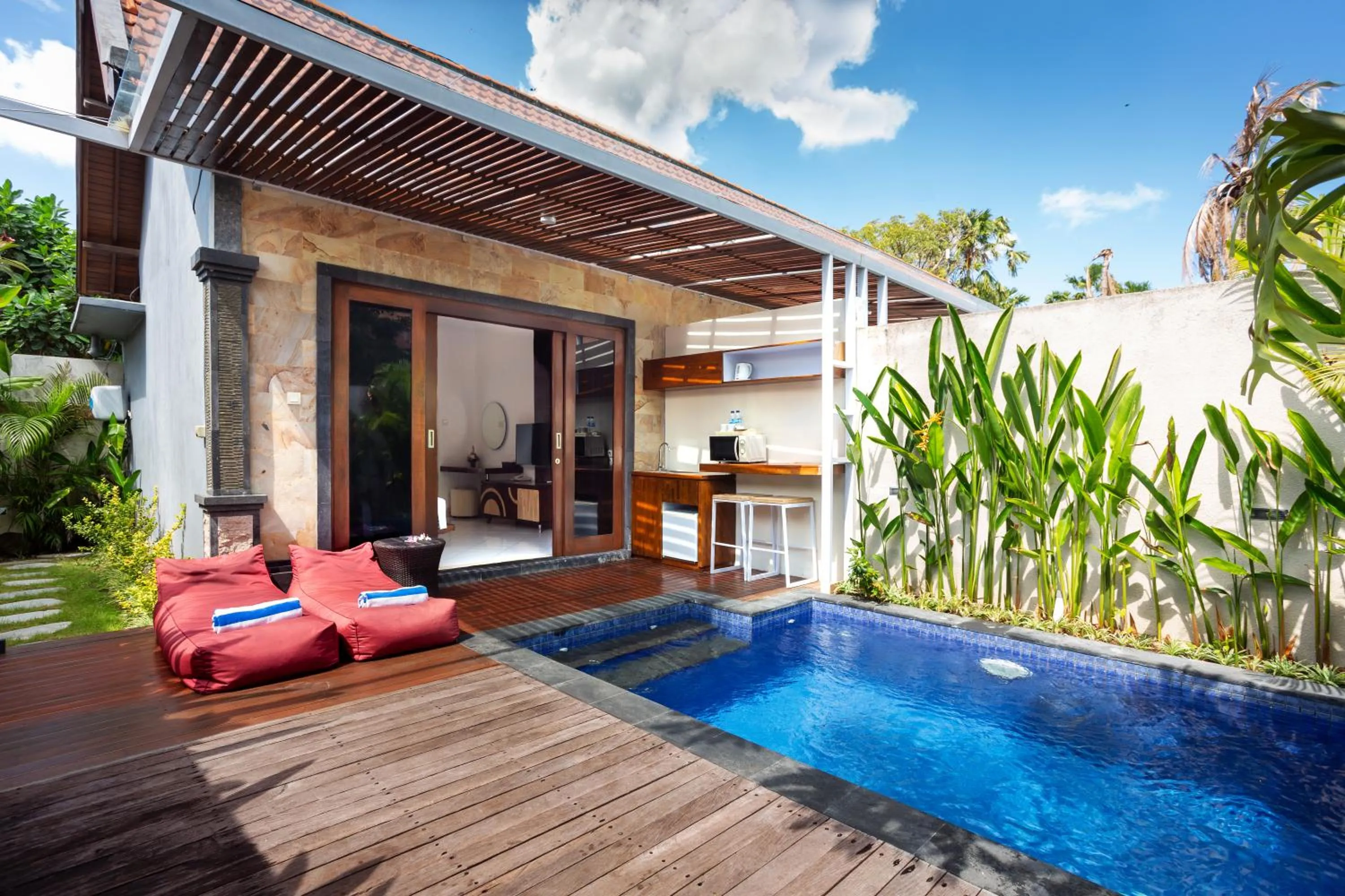 Pool view in Paisa Villa Seminyak